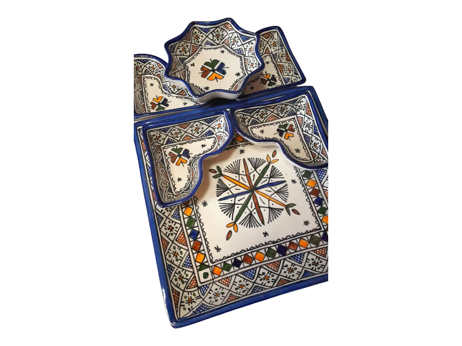Hand-Painted Safi Ceramic Serving Set — view 3