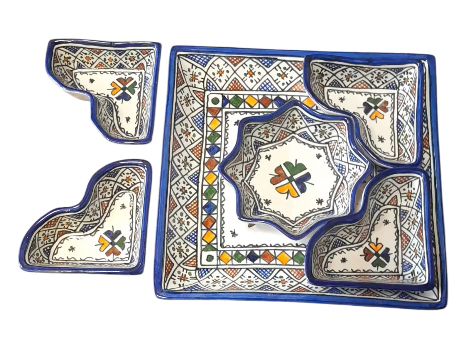 Hand-Painted Safi Ceramic Serving Set — view 2