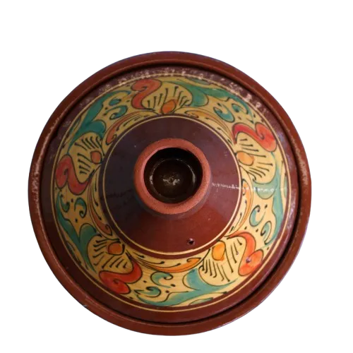 Authentic Moroccan Handmade Clay Tagine – Lead-Free Cooking Tagine for Oven & Stovetop, Hand-Painted Ceramic (Multiple Sizes) — view 5