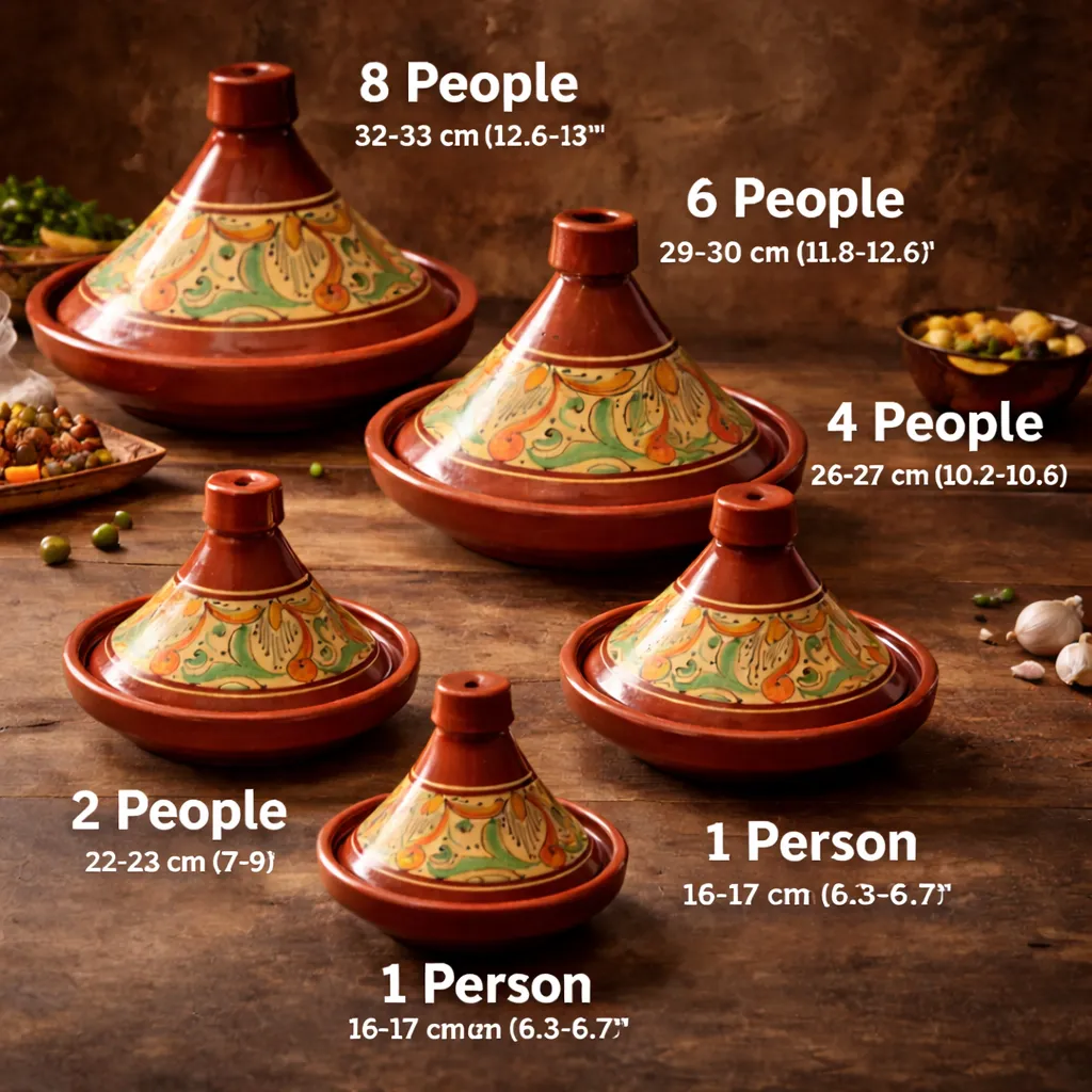 Authentic Moroccan Handmade Clay Tagine – Lead-Free Cooking Tagine for Oven & Stovetop, Hand-Painted Ceramic (Multiple Sizes) — view 8