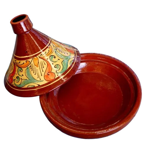 Authentic Moroccan Handmade Clay Tagine – Lead-Free Cooking Tagine for Oven & Stovetop, Hand-Painted Ceramic (Multiple Sizes) — view 2