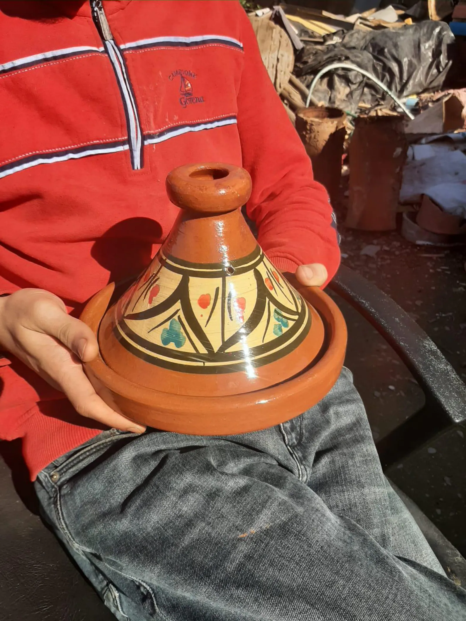 Authentic Moroccan Handmade Clay Tagine – Lead-Free Cooking Tagine for Oven & Stovetop, Hand-Painted Ceramic (Multiple Sizes)
