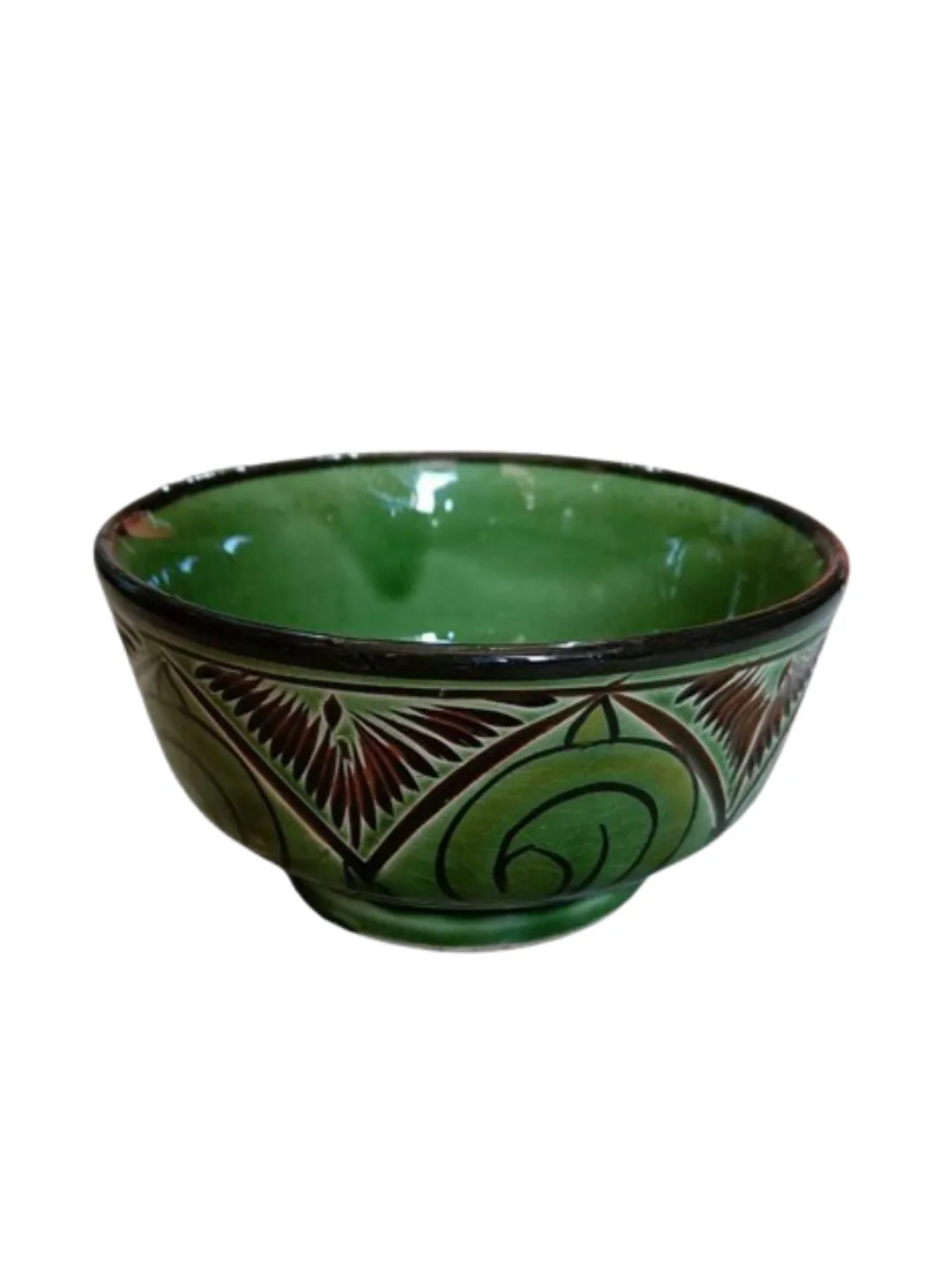 Hand-Carved Safi Ceramic Bowls Set of 4 — 10cm — view 3