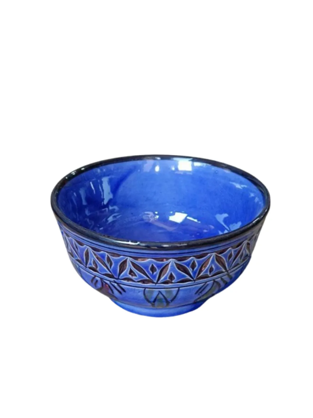 Hand-Carved Safi Ceramic Bowls Set of 4 — 10cm — view 5