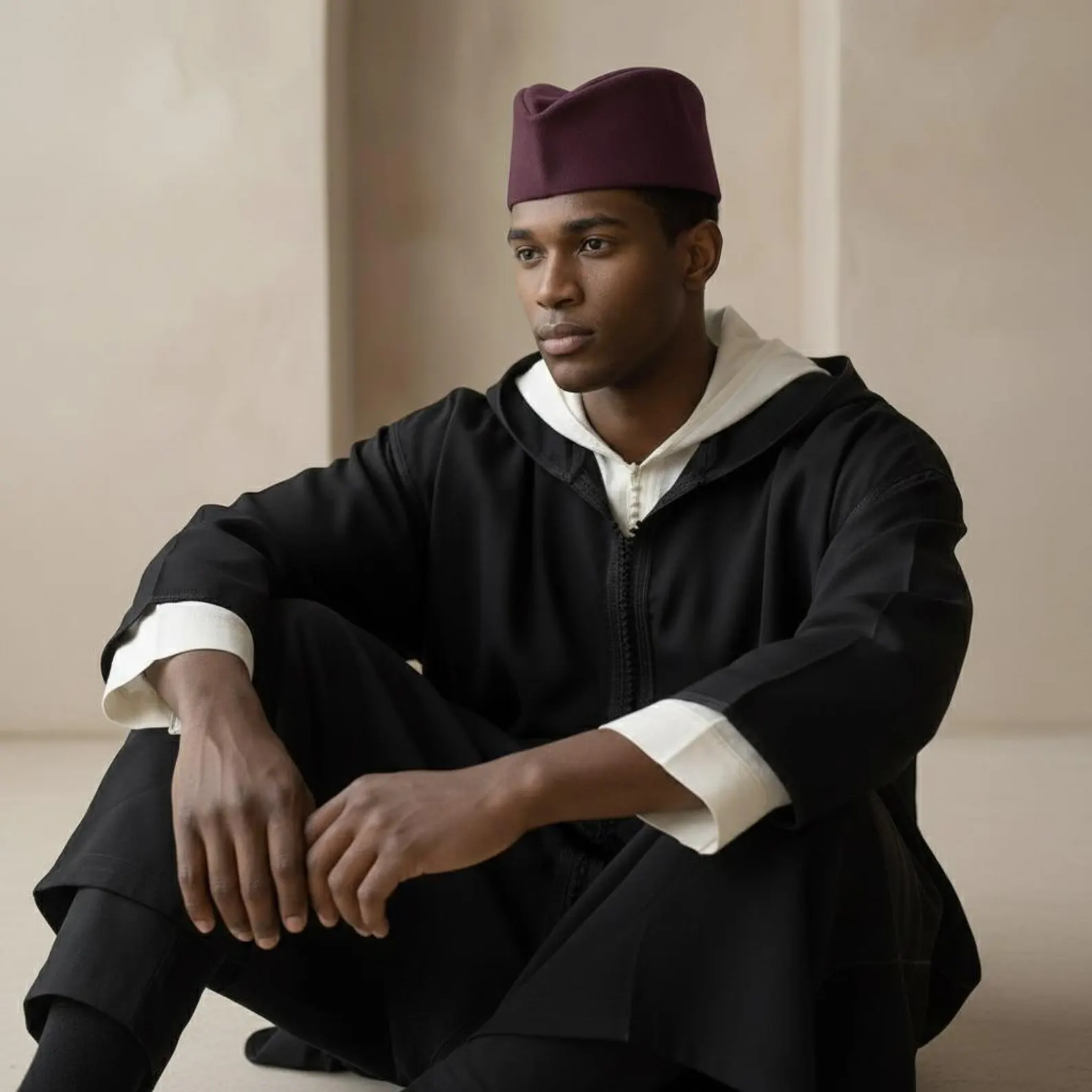 Hand-Woven Cotton Tarboush from Fès Medina — view 10