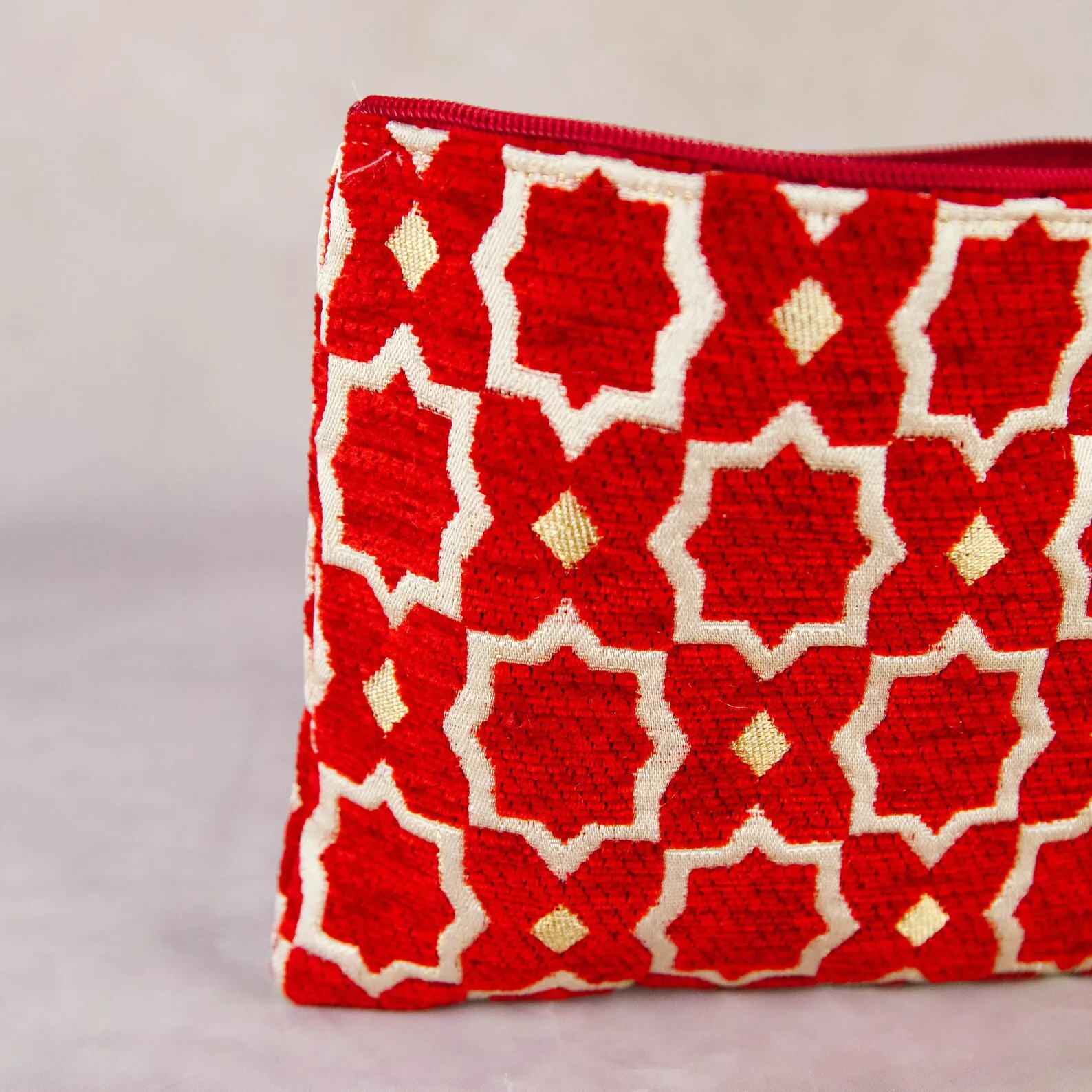Cotton Zellij Embroidered Coin Purse from Agadir — view 4