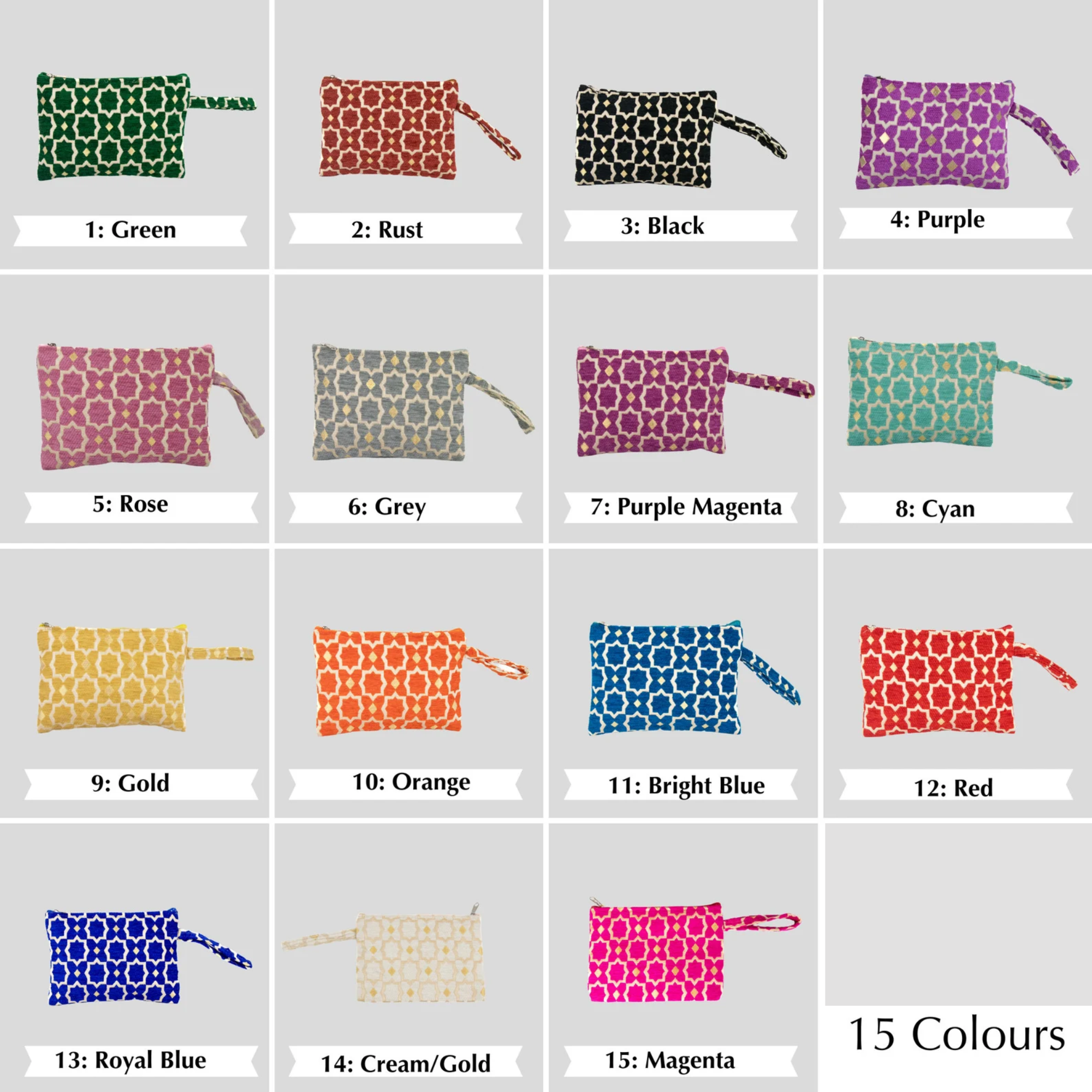 Cotton Zellij Embroidered Coin Purse from Agadir — view 8