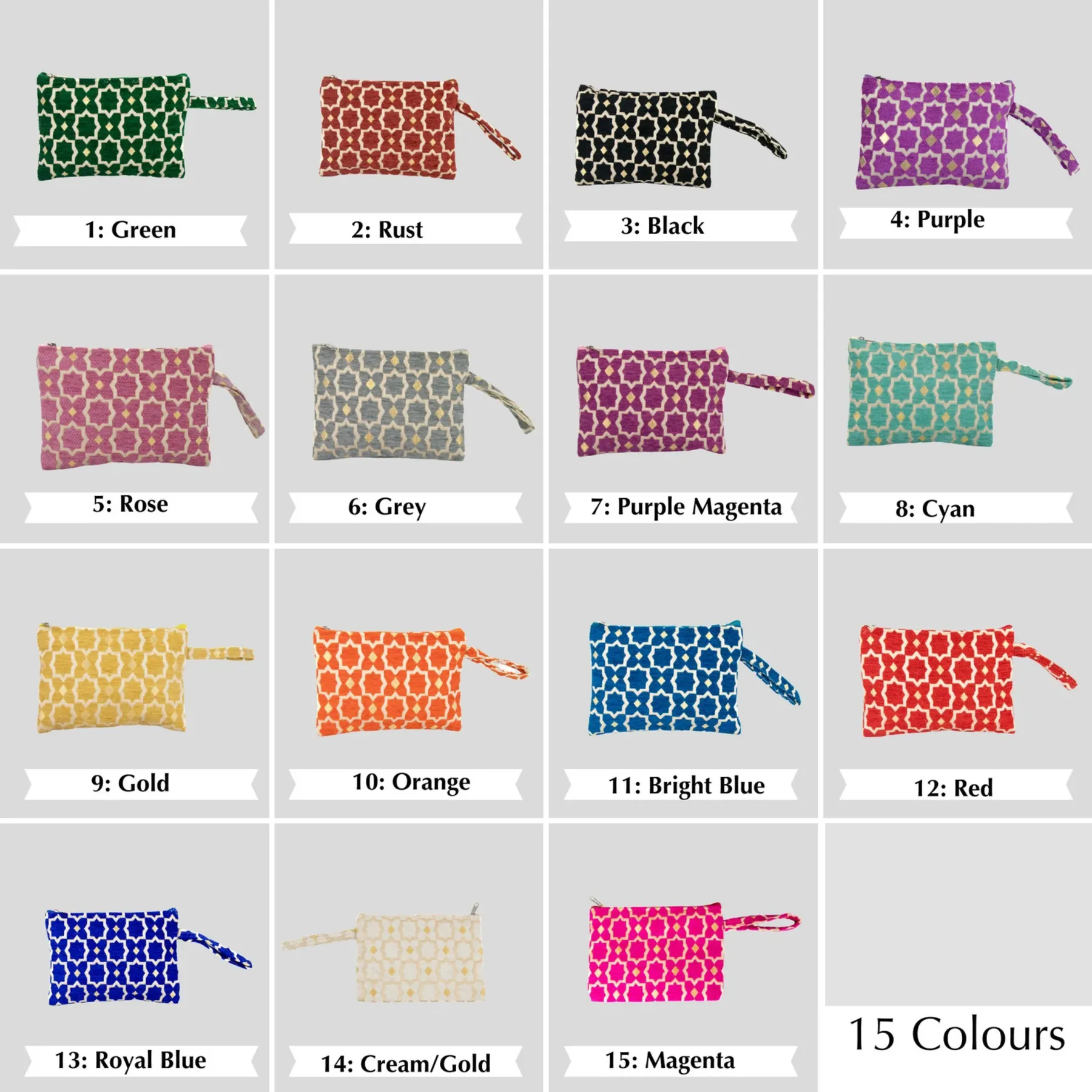 Cotton Zellij Embroidered Coin Purse from Agadir — view 8