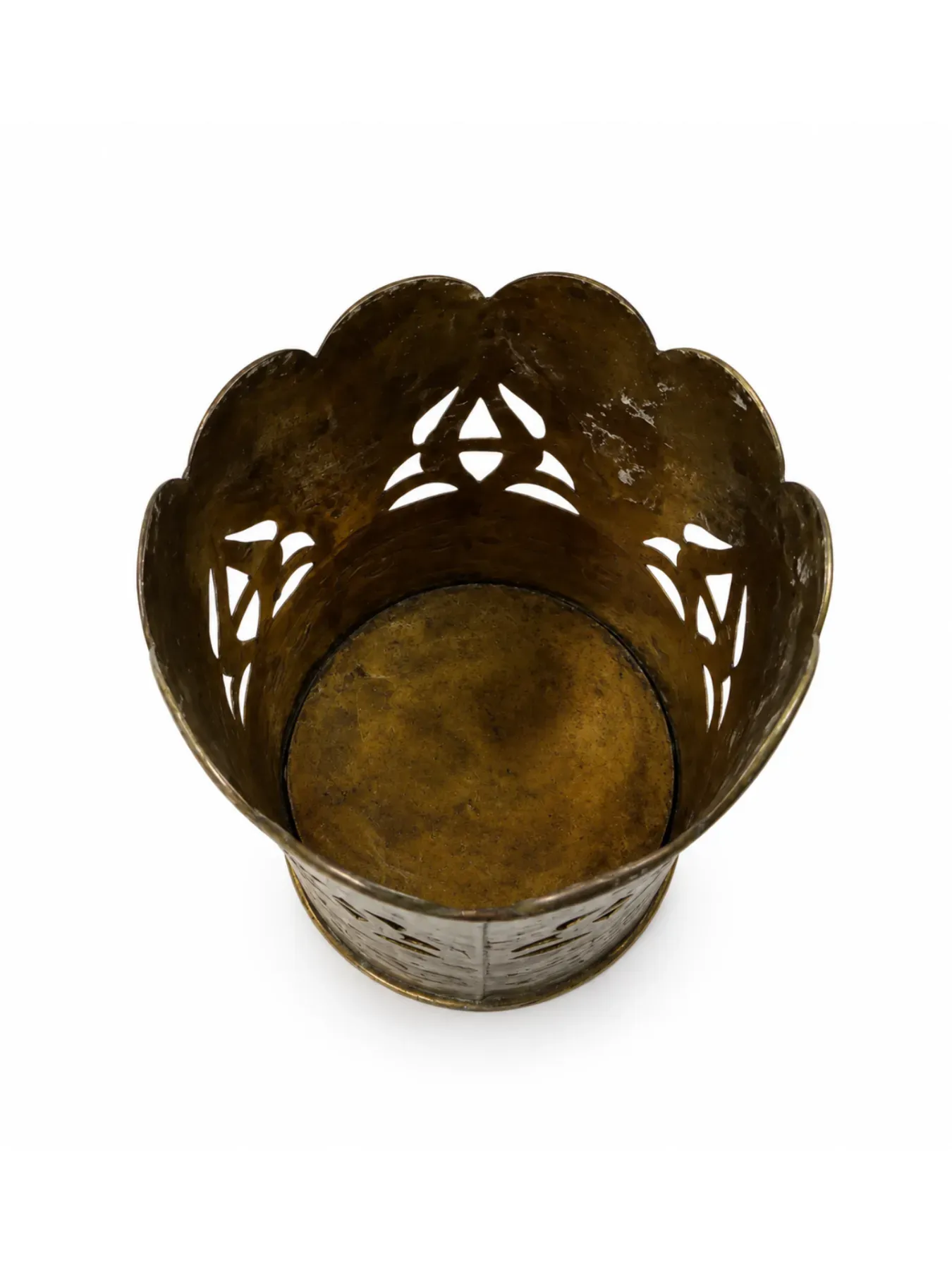 Hand-Engraved Moroccan Brass Glass Holder