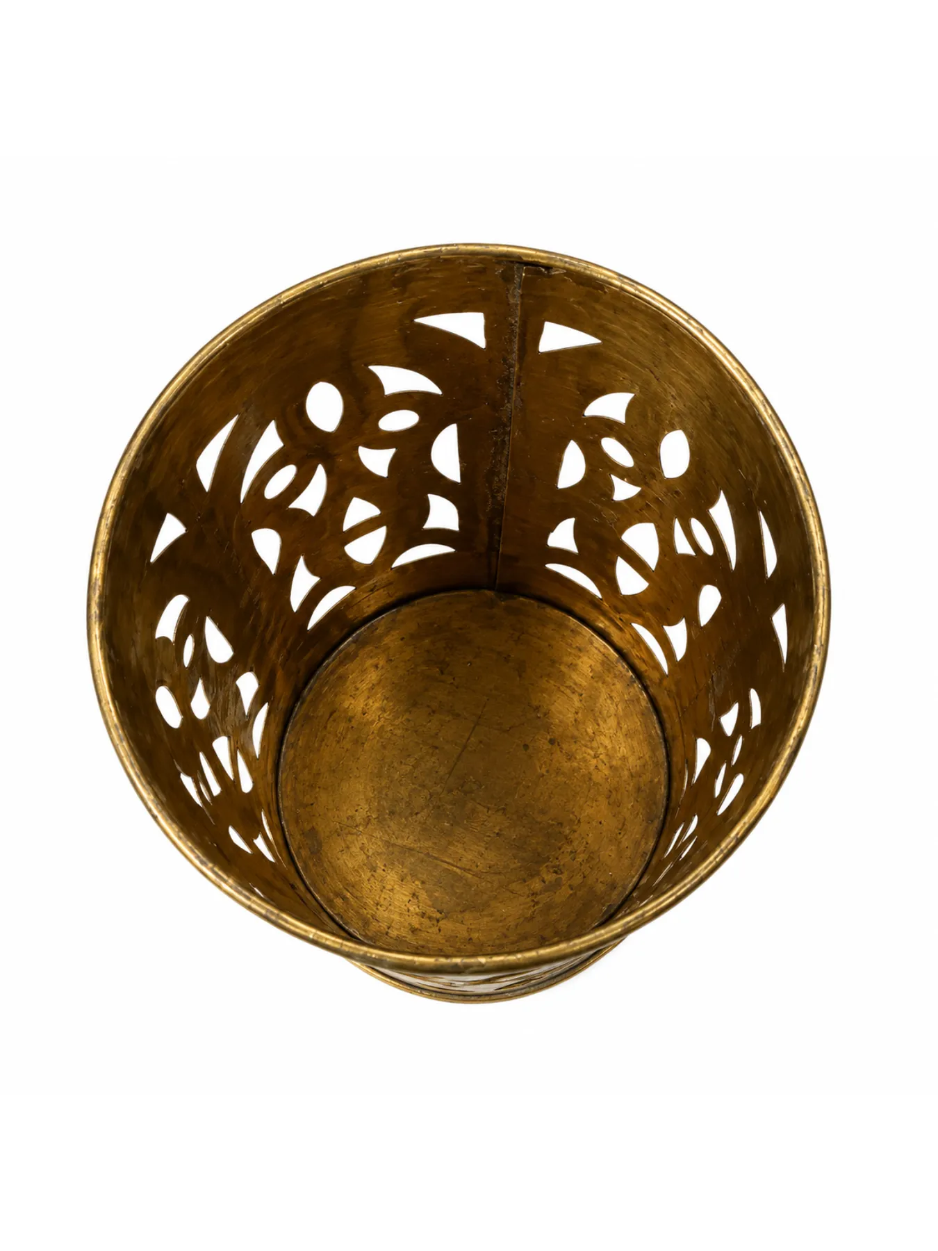 Hand-Engraved Moroccan Brass Glass Holder