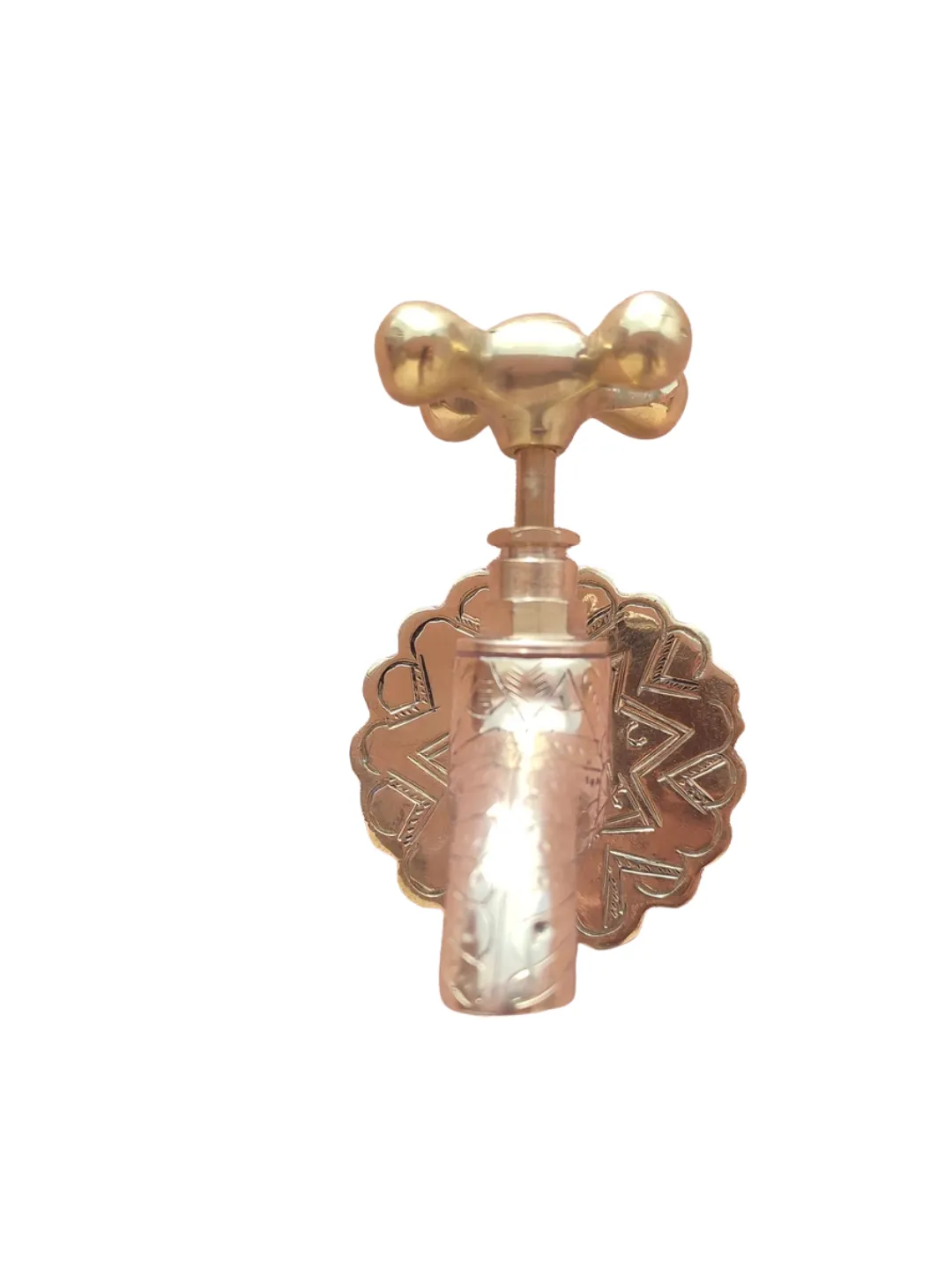 Hand-Engraved Brass Wall Tap from Fès — view 6