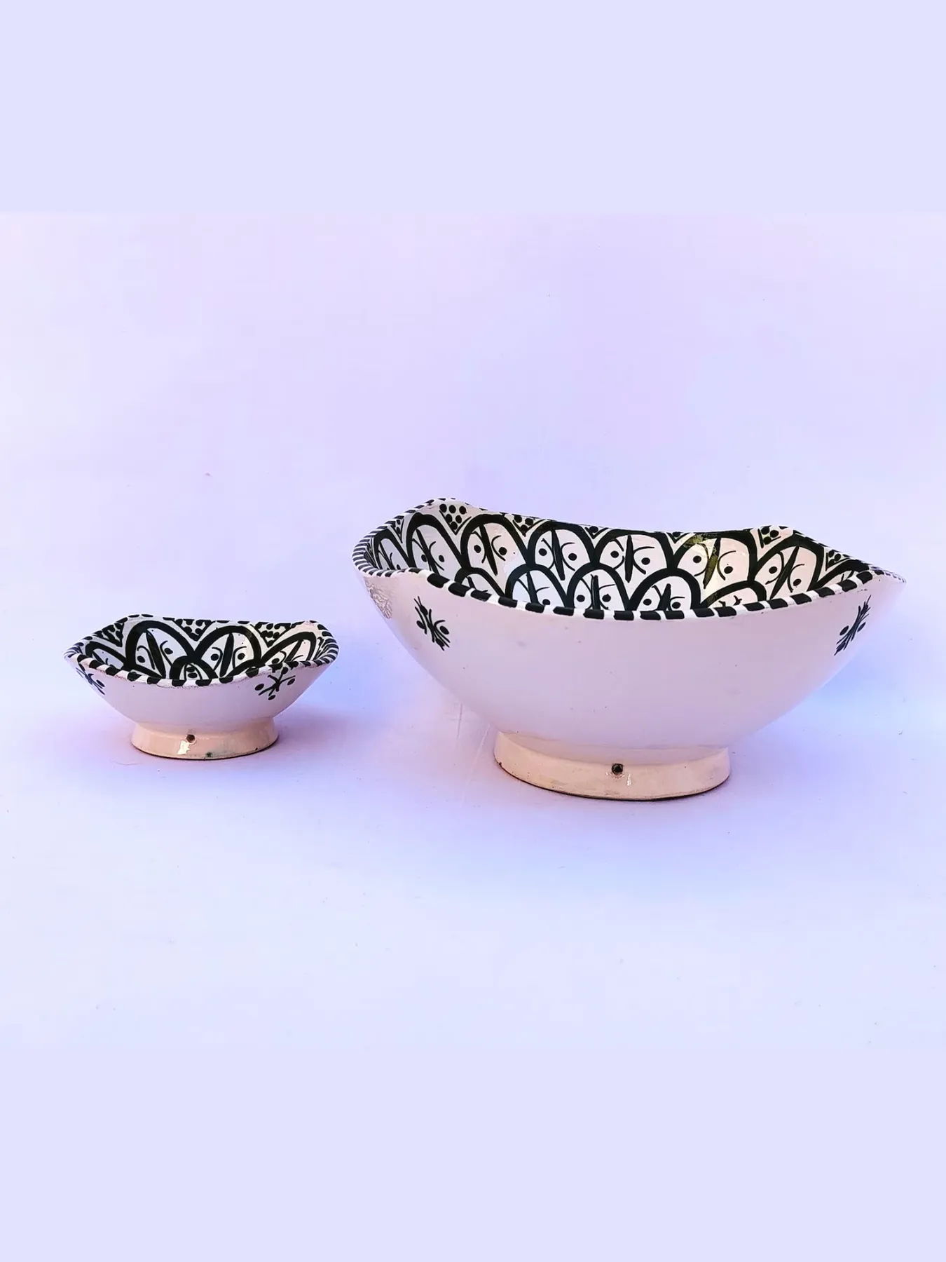 Hand-Painted Bowl Set of 7 from Safi, Wall or Table — view 2