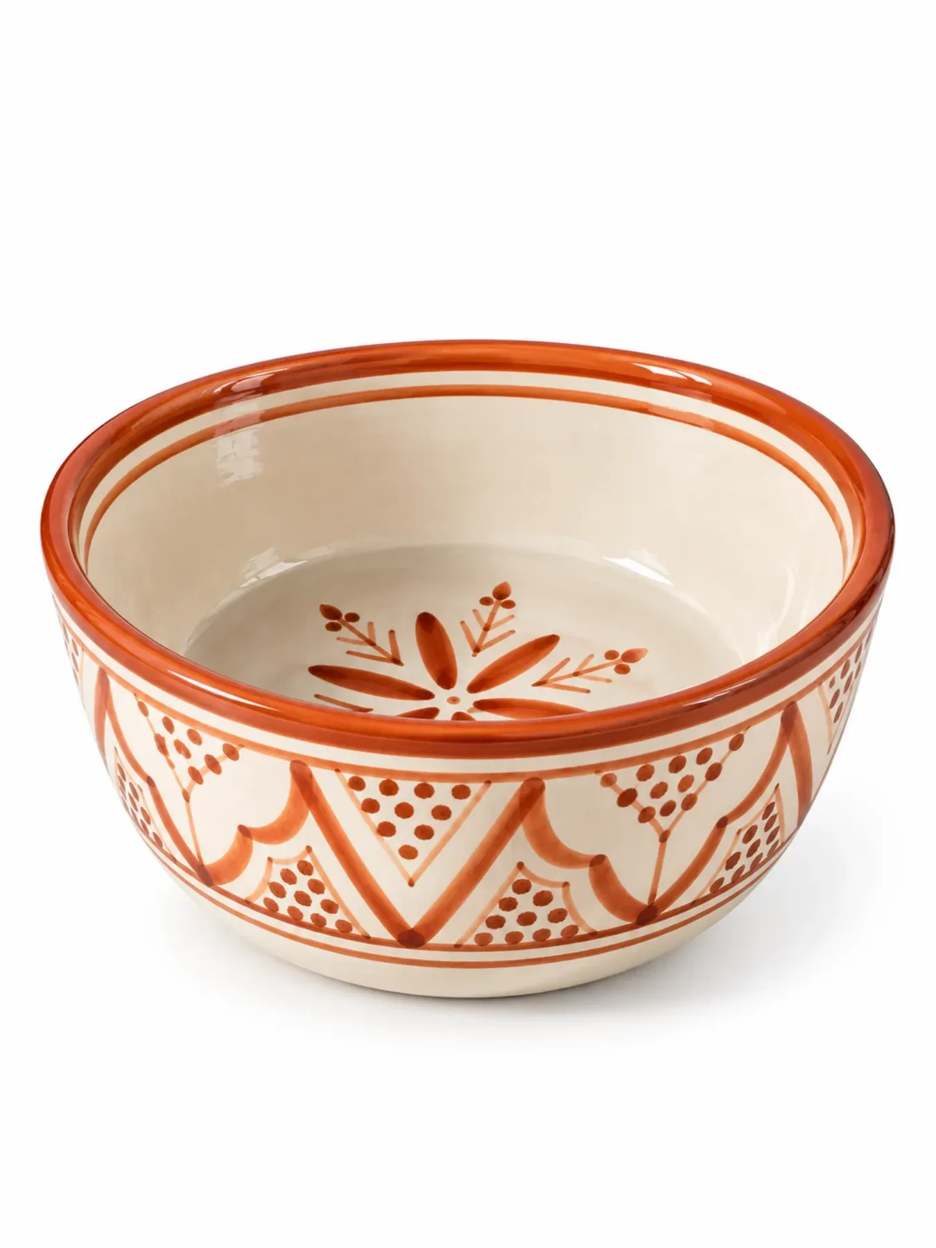 Hand-Painted Ceramic Bowl from Safi, Morocco 15cm