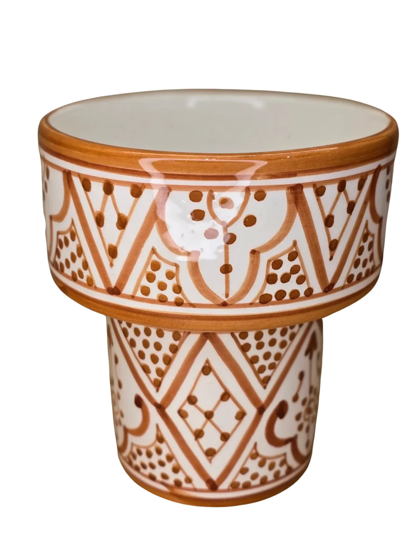 Hand-Painted Footed Fruit Bowl from Safi, Morocco, 20cm — view 5