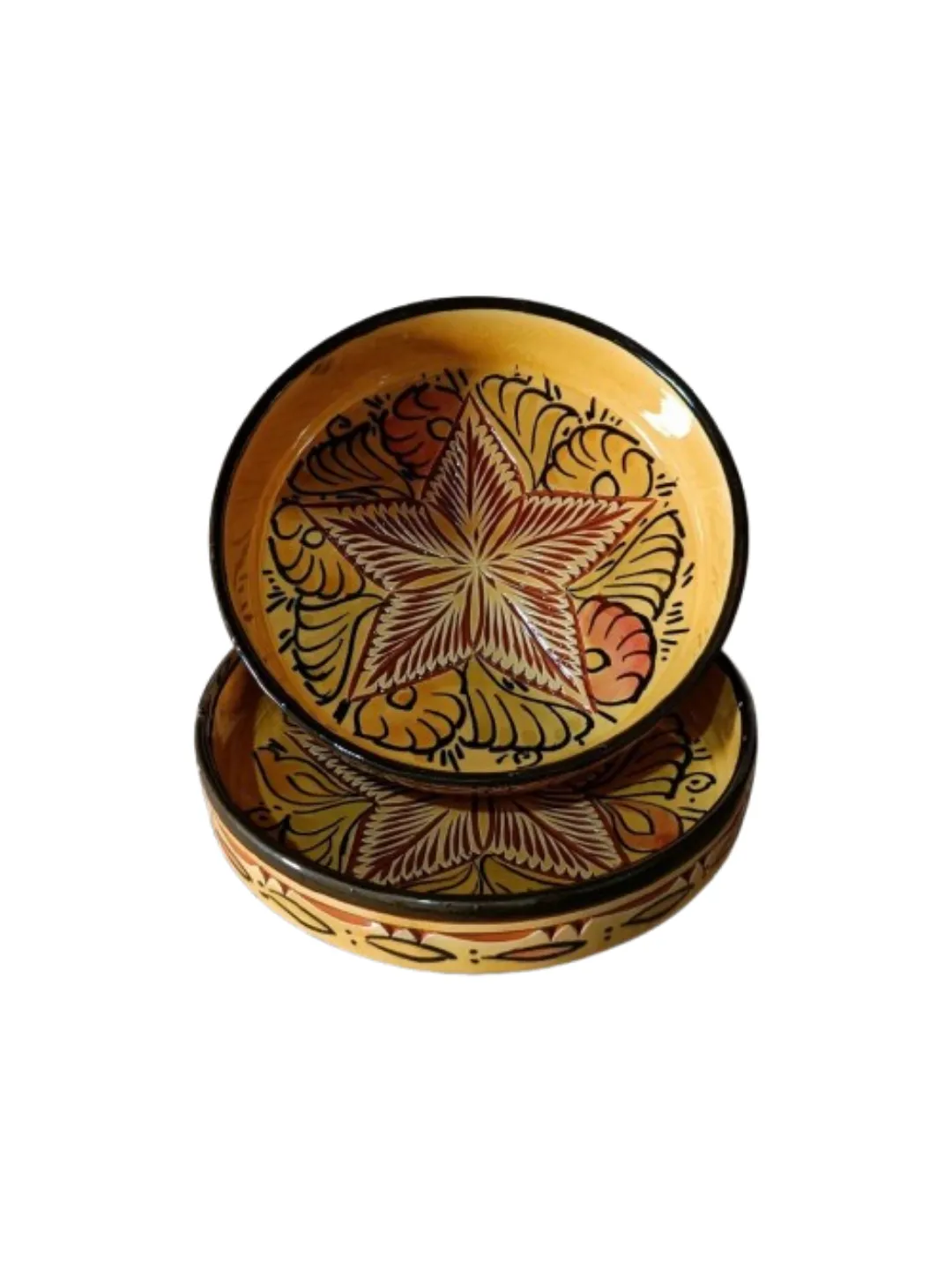 Hand-Painted Marrakech Ceramic Bowl Set — 21cm