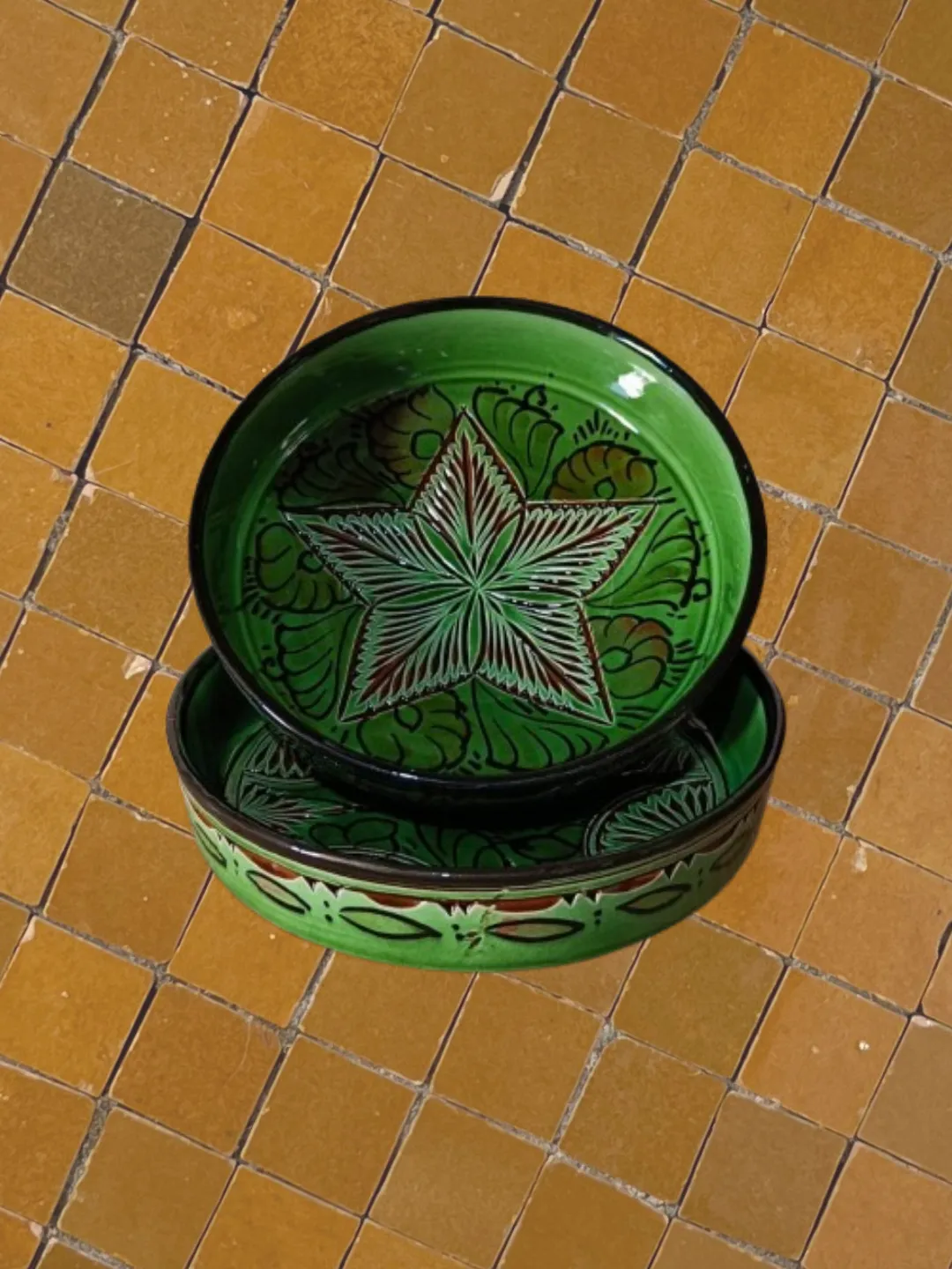 Hand-Painted Marrakech Ceramic Bowl Set — 21cm — view 5