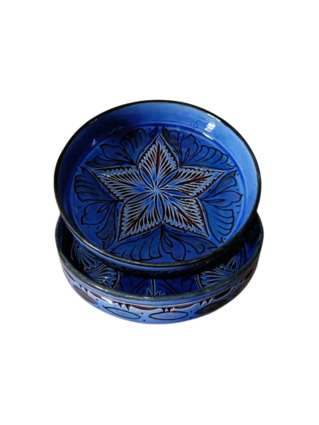 Hand-Painted Marrakech Ceramic Bowl Set — 21cm — view 6