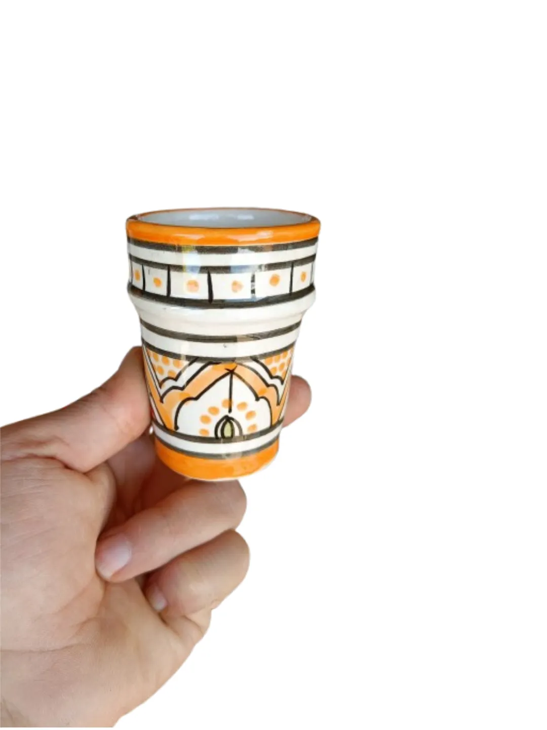 Hand-Painted Safi Ceramic Coffee Cups — Set of 6 — view 7