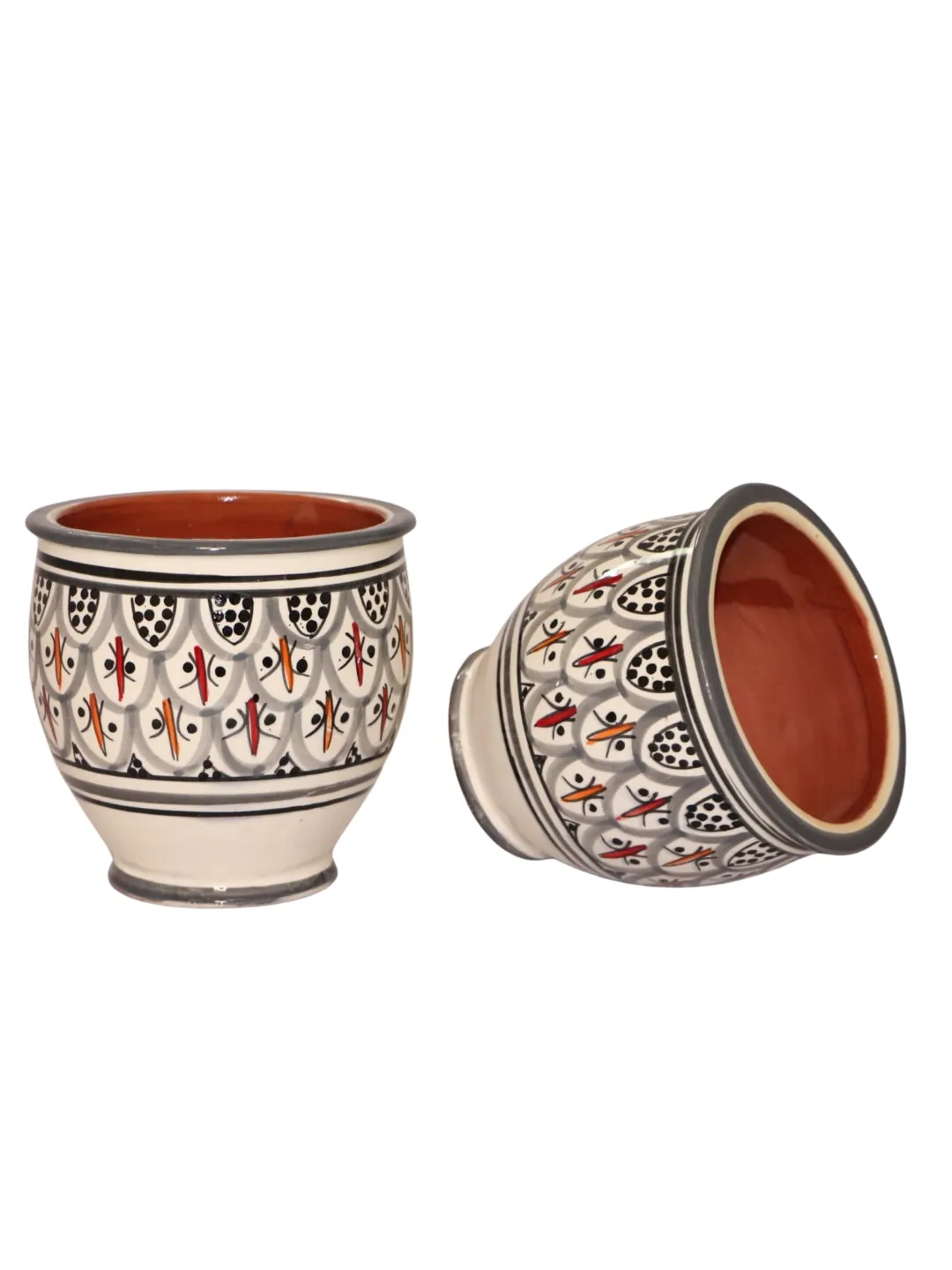 Hand-Painted Safi Ceramic Planter, 21cm, Choose Color — view 3