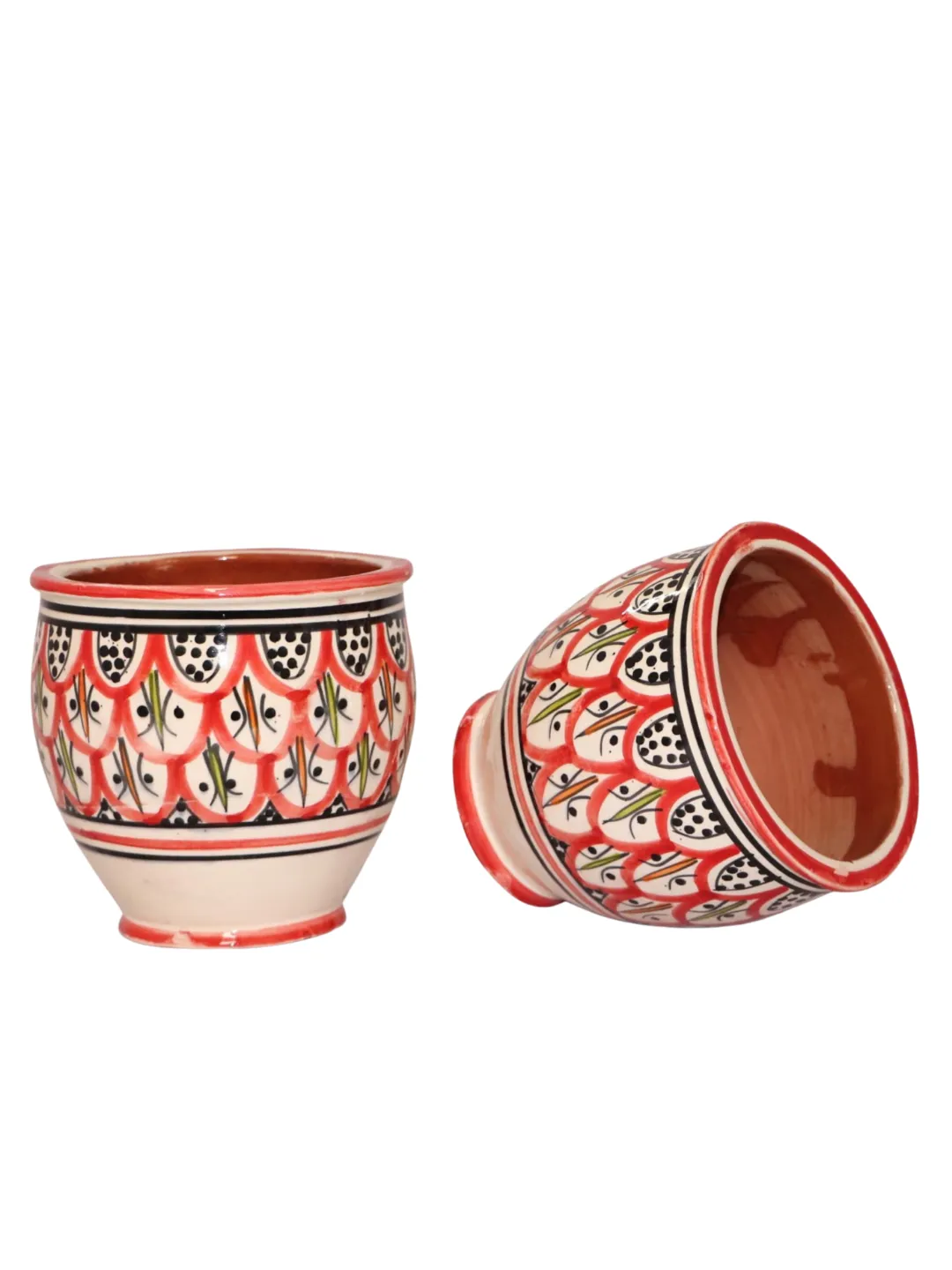 Hand-Painted Safi Ceramic Planter, 21cm, Choose Color — view 4