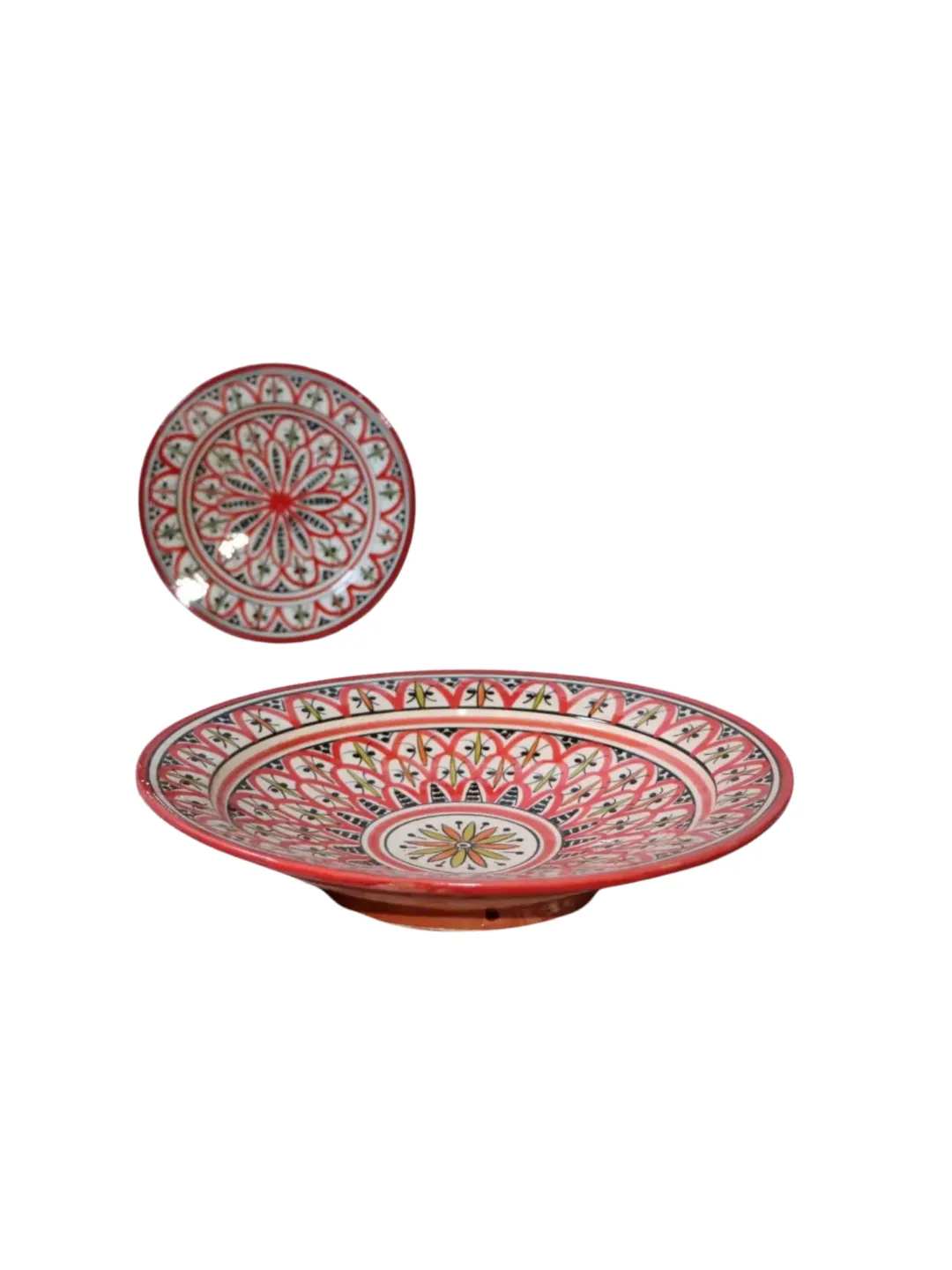 Hand-Painted Safi Ceramic Plates — 23cm & 18cm — view 2