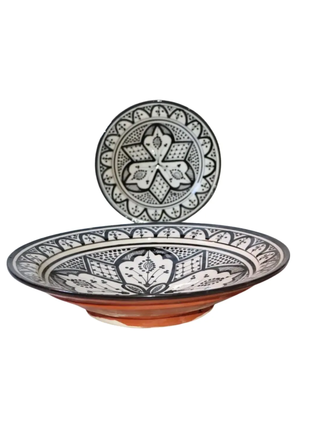 Hand-Painted Safi Ceramic Plates — 23cm & 18cm — view 3