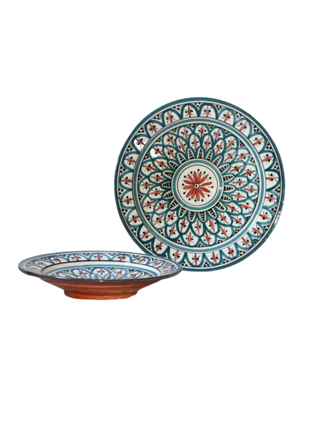 Hand-Painted Safi Ceramic Plates — 23cm & 18cm
