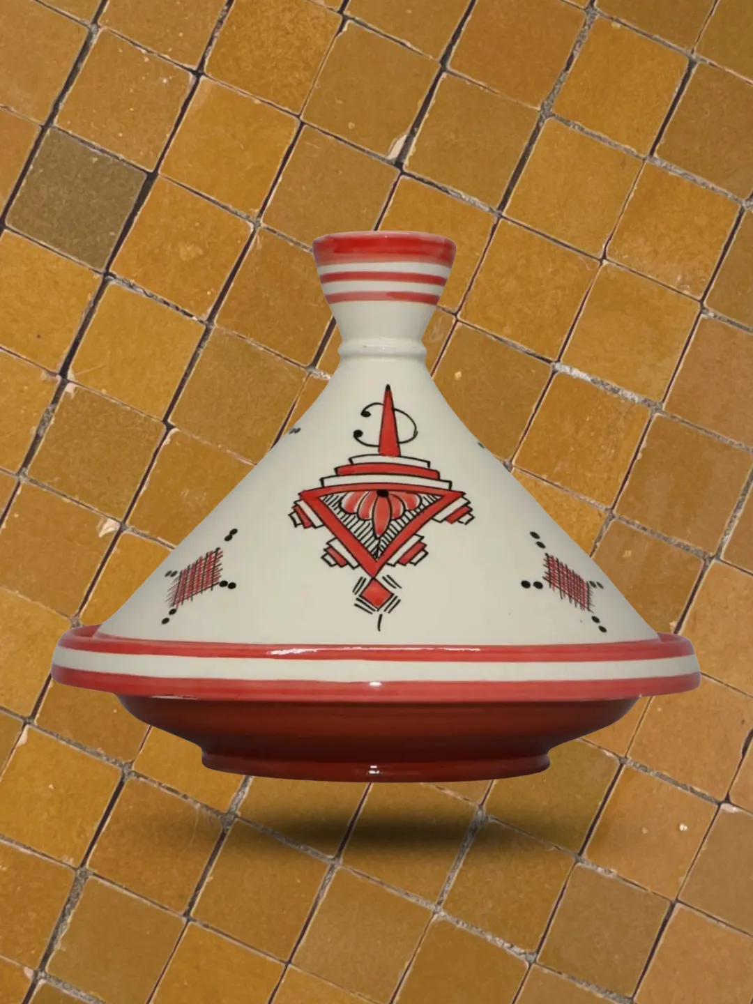 Hand-Painted Safi Ceramic Tagine — 21cm Serving Dish — view 3