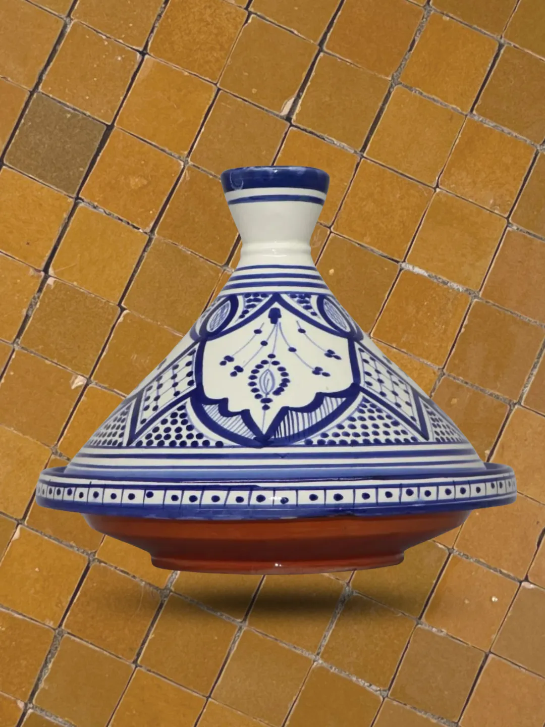 Hand-Painted Safi Ceramic Tagine — 21cm Serving Dish — view 4