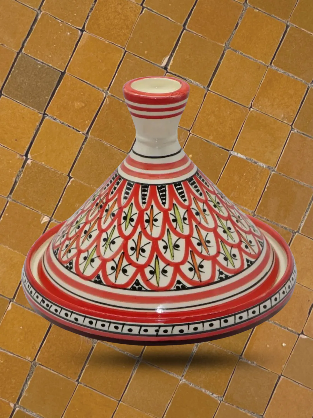 Hand-Painted Safi Ceramic Tagine — 21cm Serving Dish — view 6