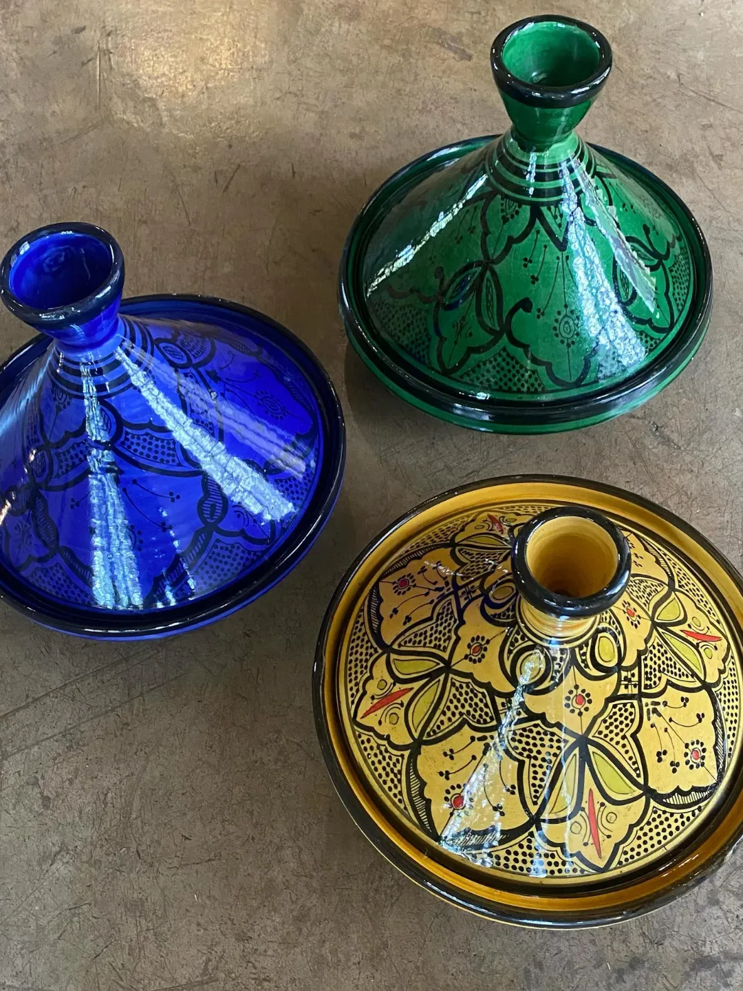 Hand-Painted Safi Ceramic Tagine — 21cm Serving Dish