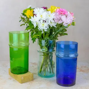 Fès Beldi Glass Vase in glass Base — view 2