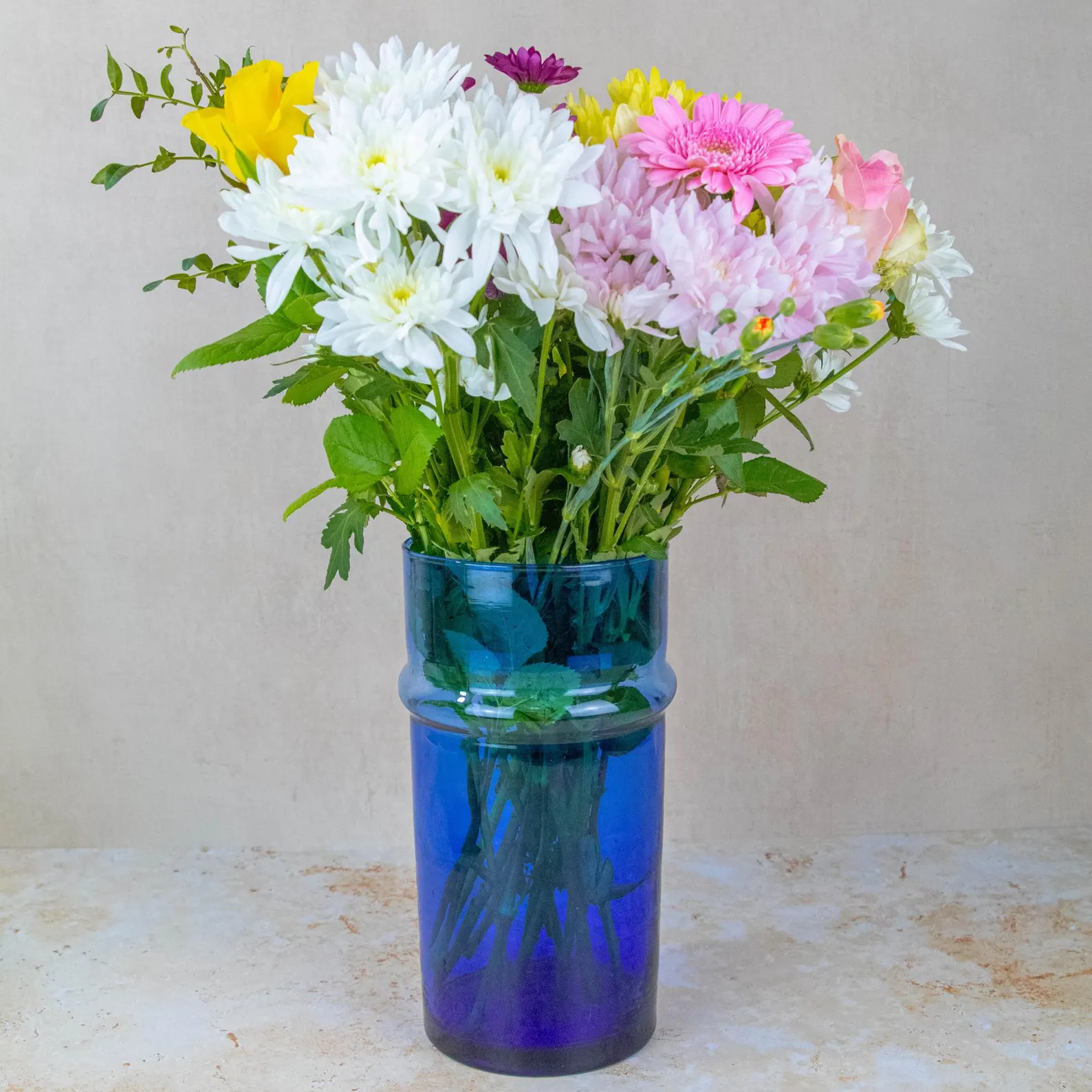 Fès Beldi Glass Vase in glass Base — view 4