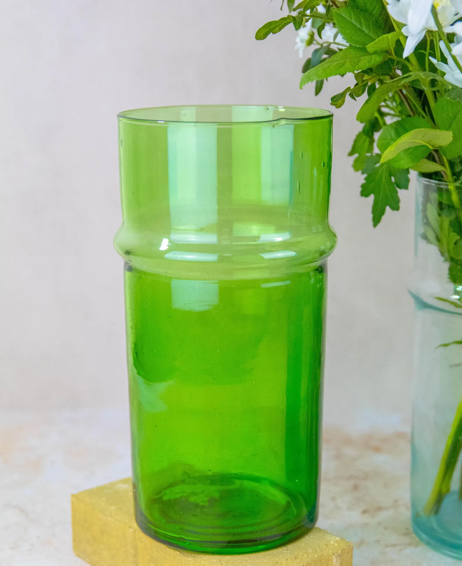 Fès Beldi Glass Vase in glass Base — view 3