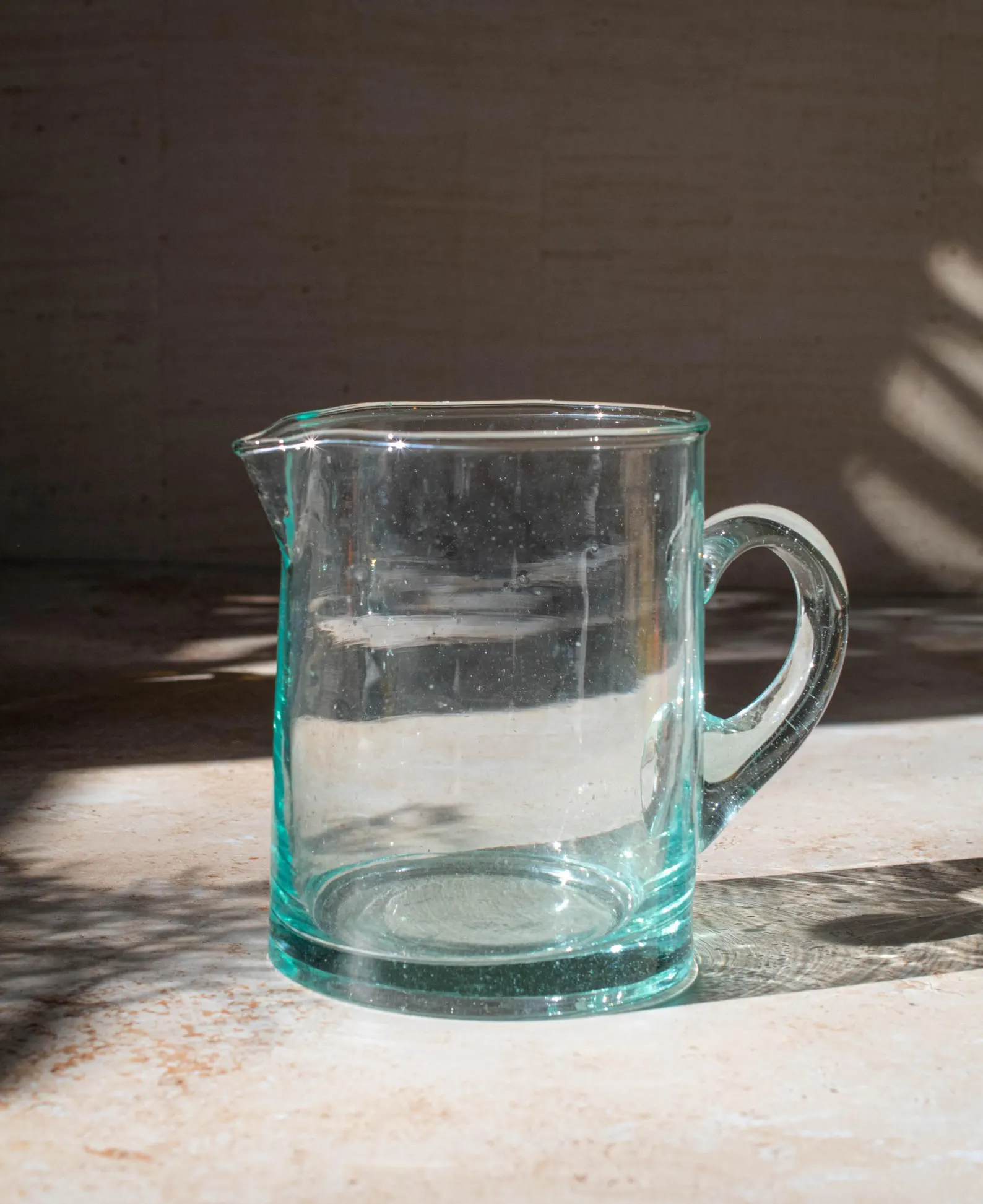 Fès Beldi Glass Pitcher with Copper Accents — view 2