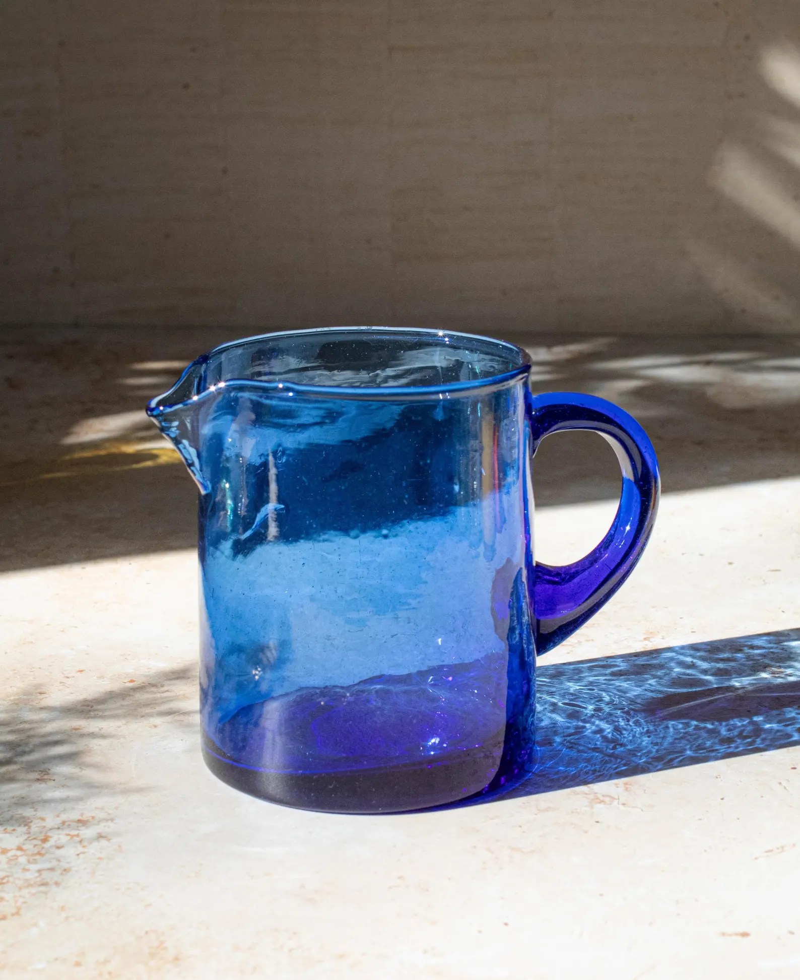 Fès Beldi Glass Pitcher with Copper Accents — view 4