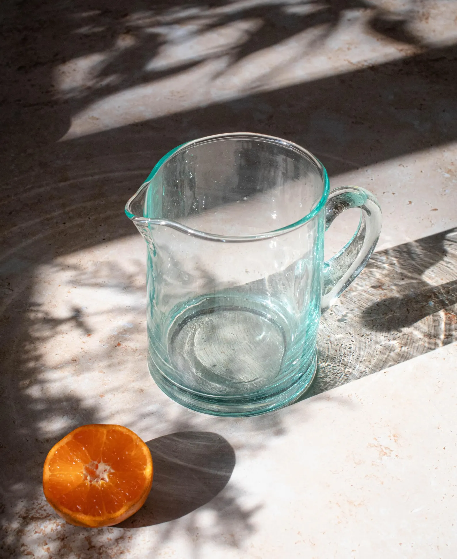 Fès Beldi Glass Pitcher with Copper Accents — view 6