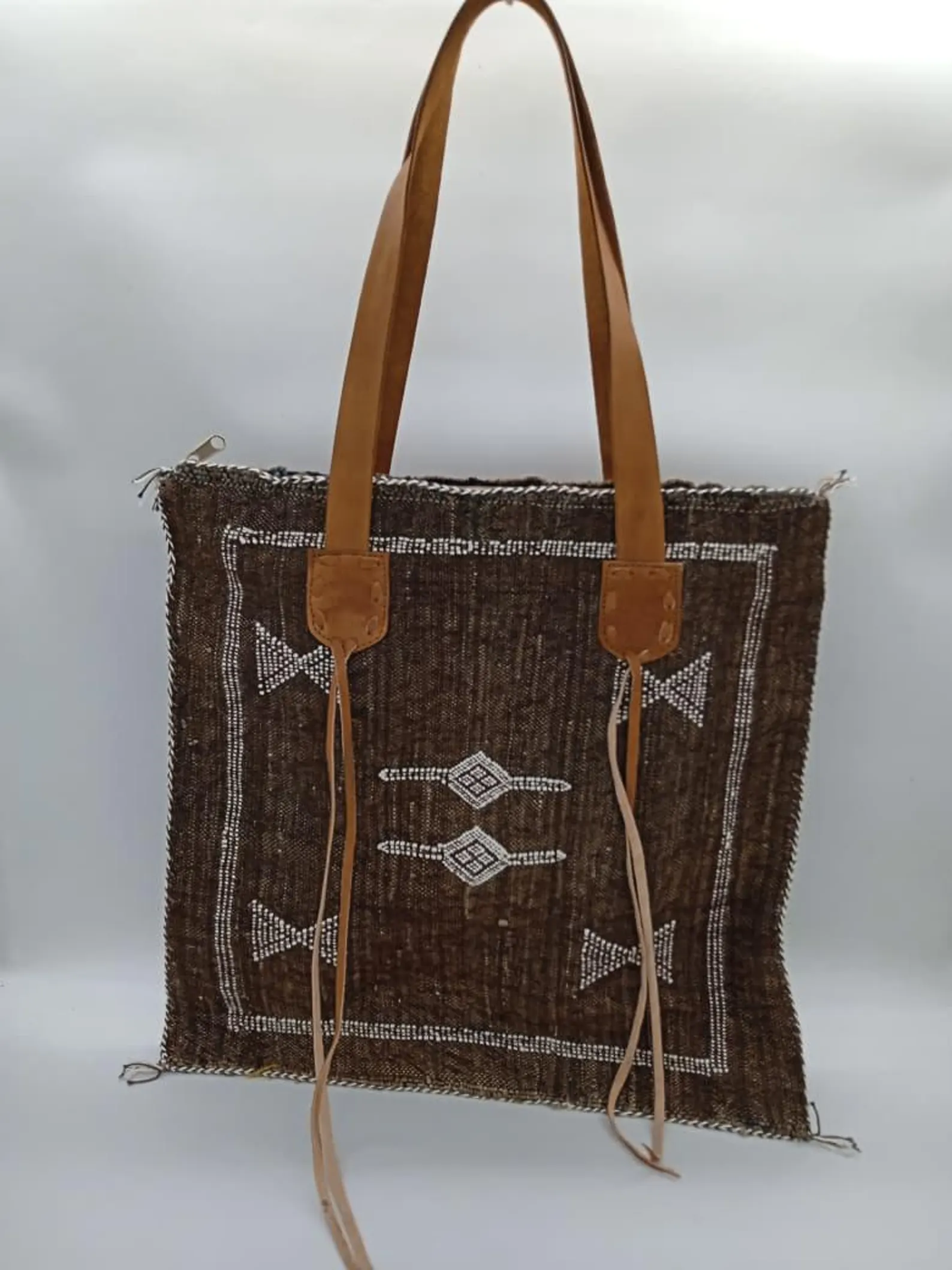 Marrakech Hand-Woven Cactus Silk Tote — view 6