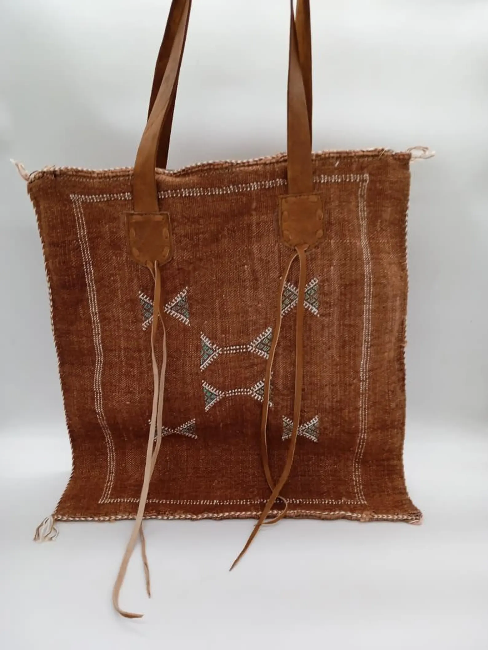 Marrakech Hand-Woven Cactus Silk Tote — view 8