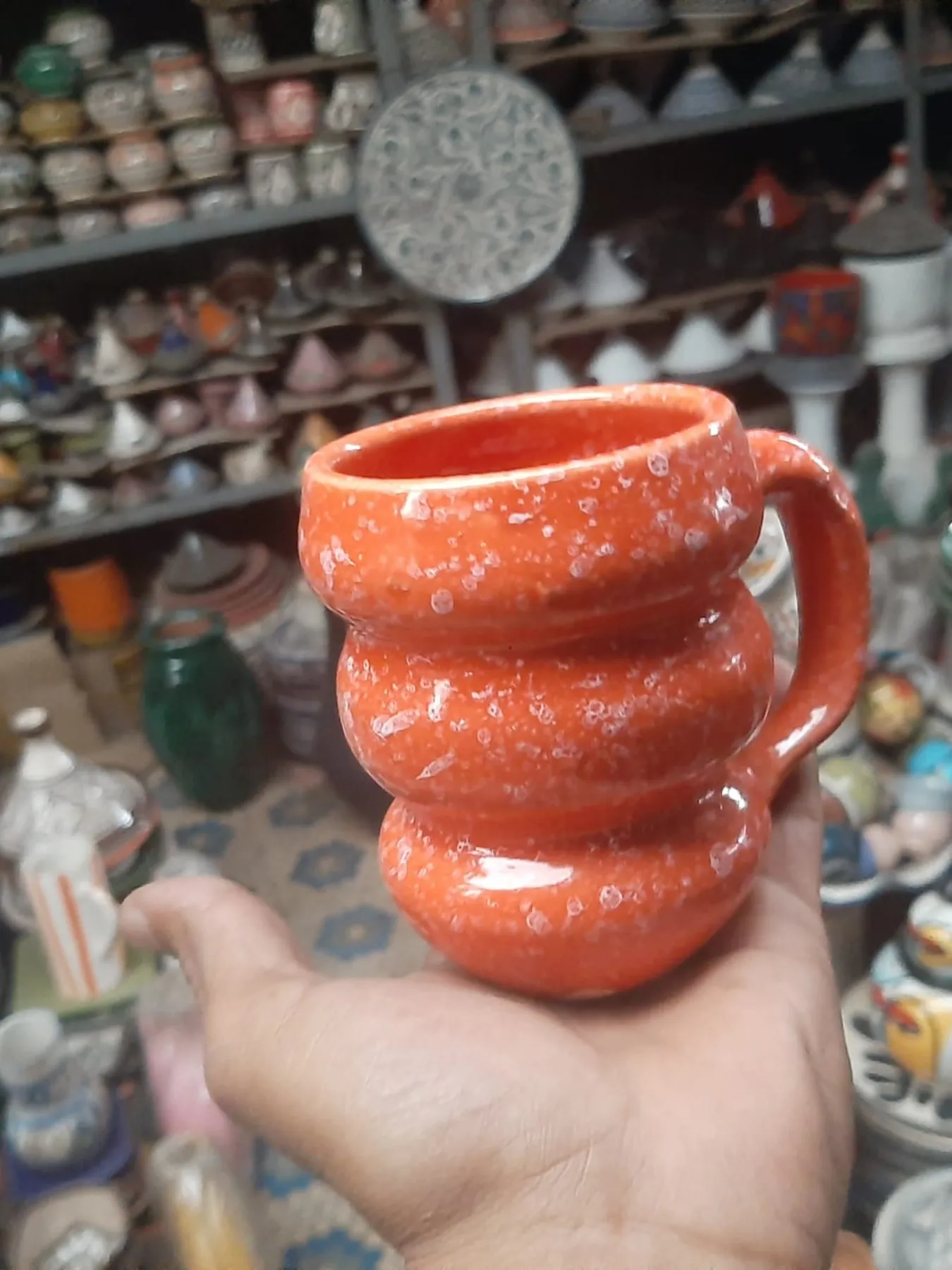 Handmade Ceramic Coffee Mug, Set of 3 from Marrakech — view 14