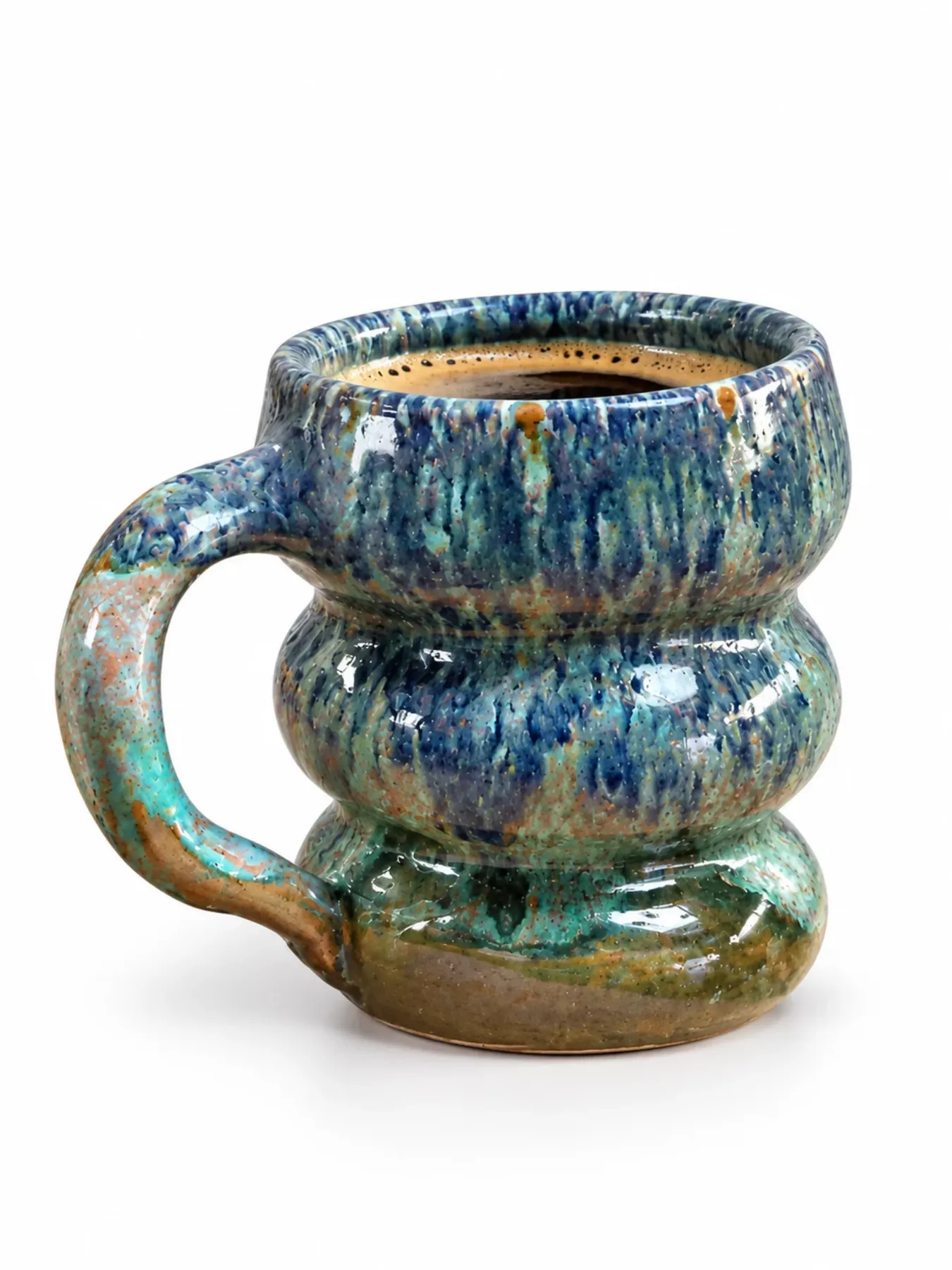 Handmade Ceramic Coffee Mug, Set of 3 from Marrakech