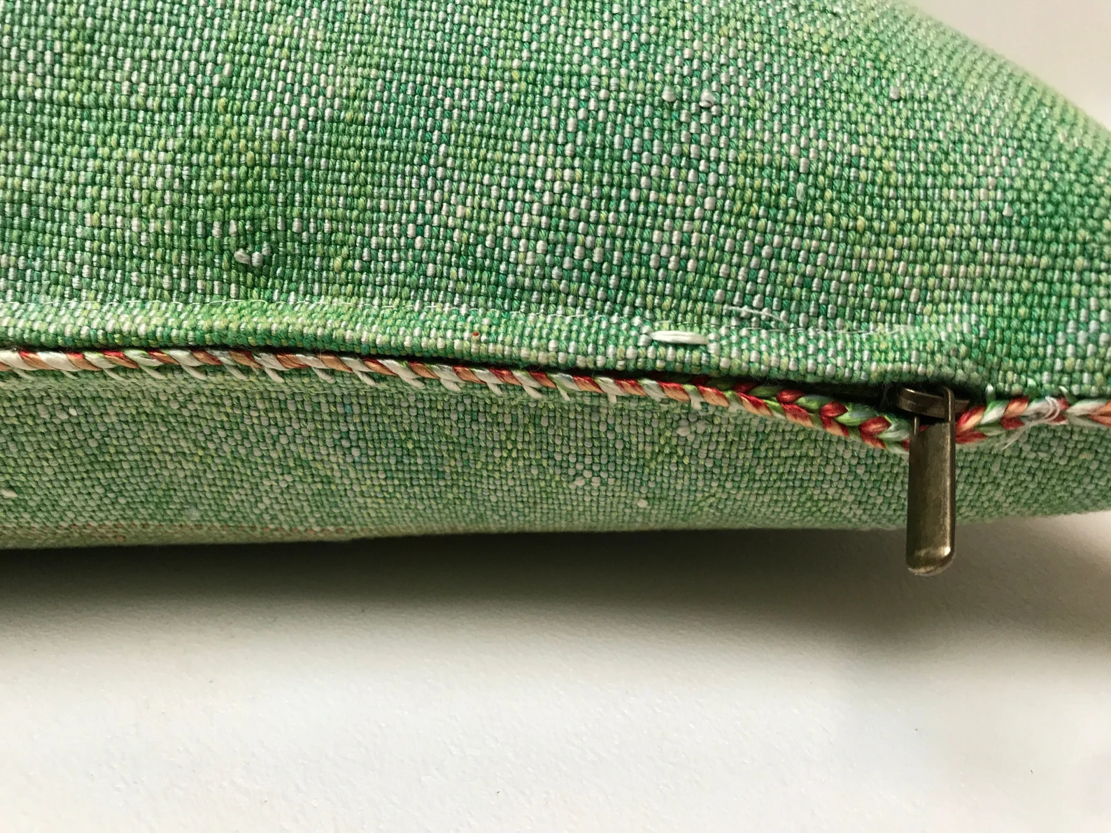 Green Cactus Silk Pillow Cover with Berber Motifs — view 3