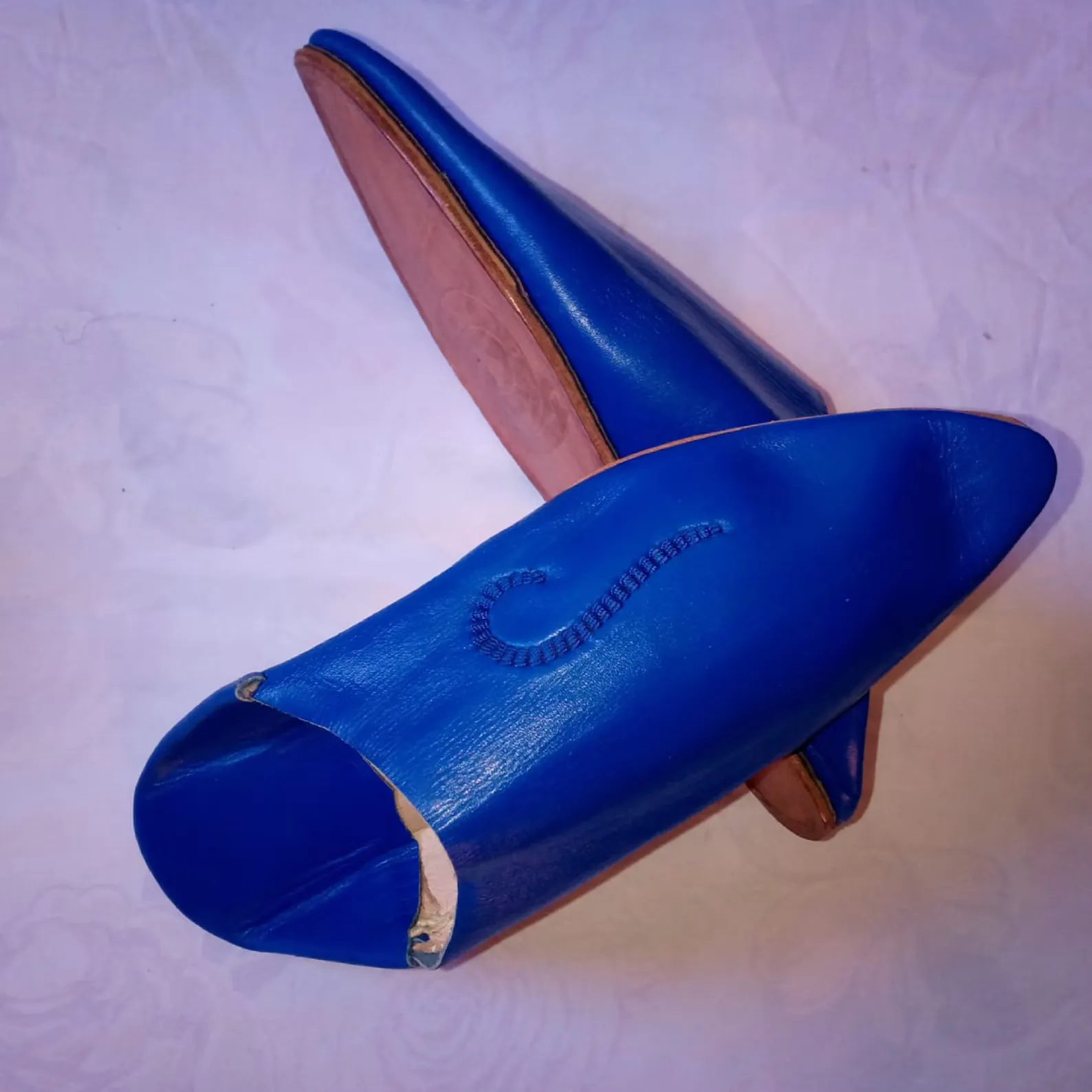 Natural Leather Babouches from Meknès — view 3