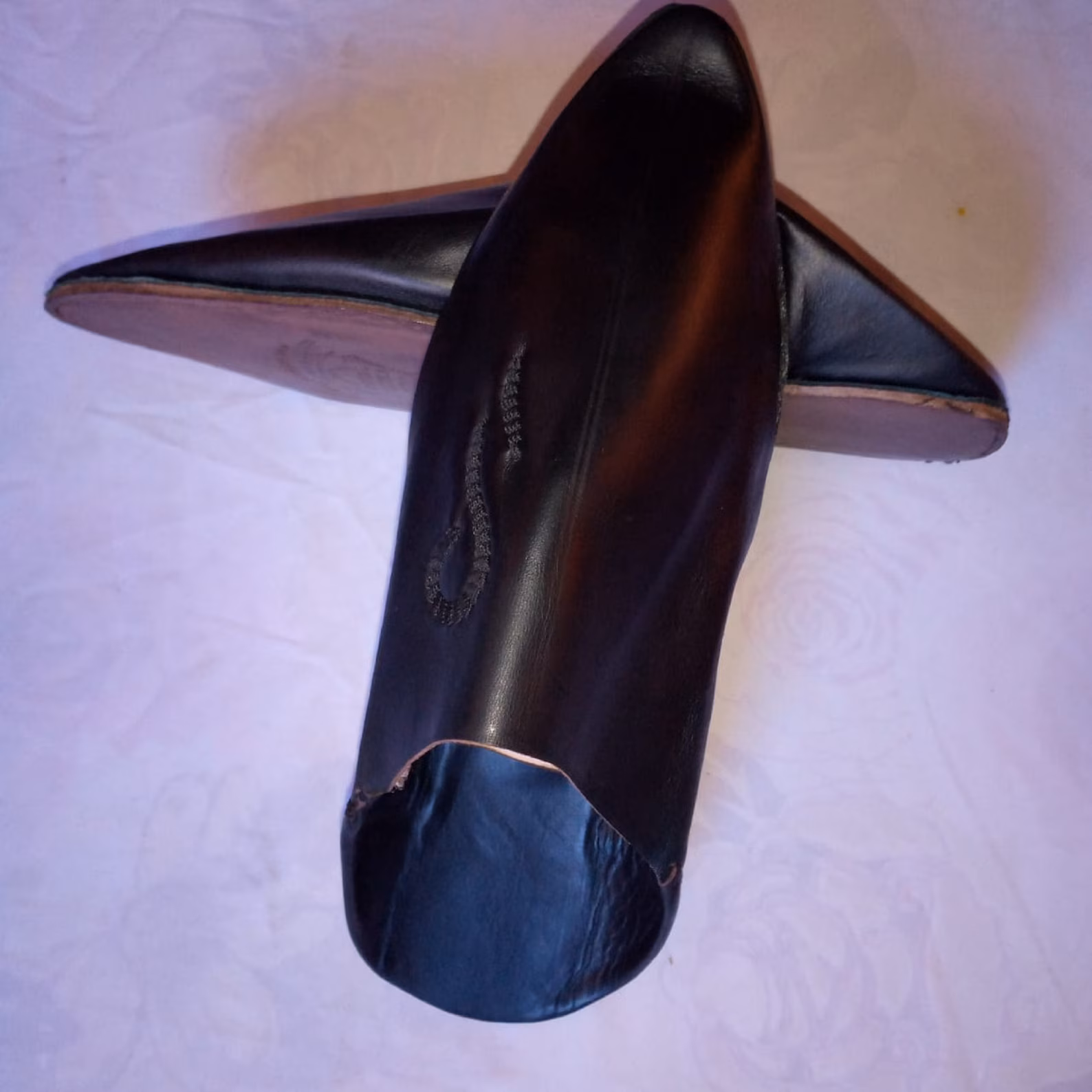 Natural Leather Babouches from Meknès — view 5