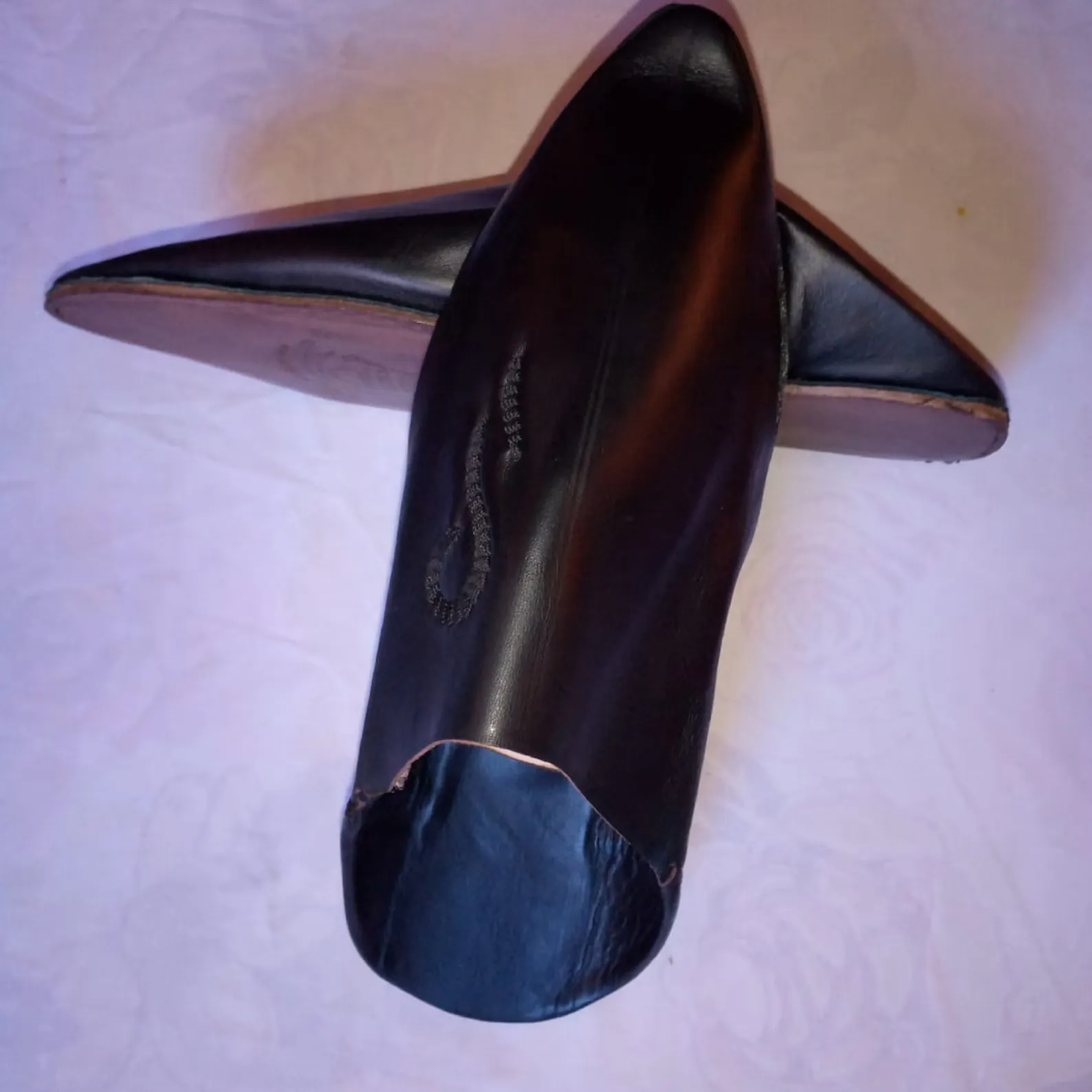 Natural Leather Babouches from Meknès — view 5