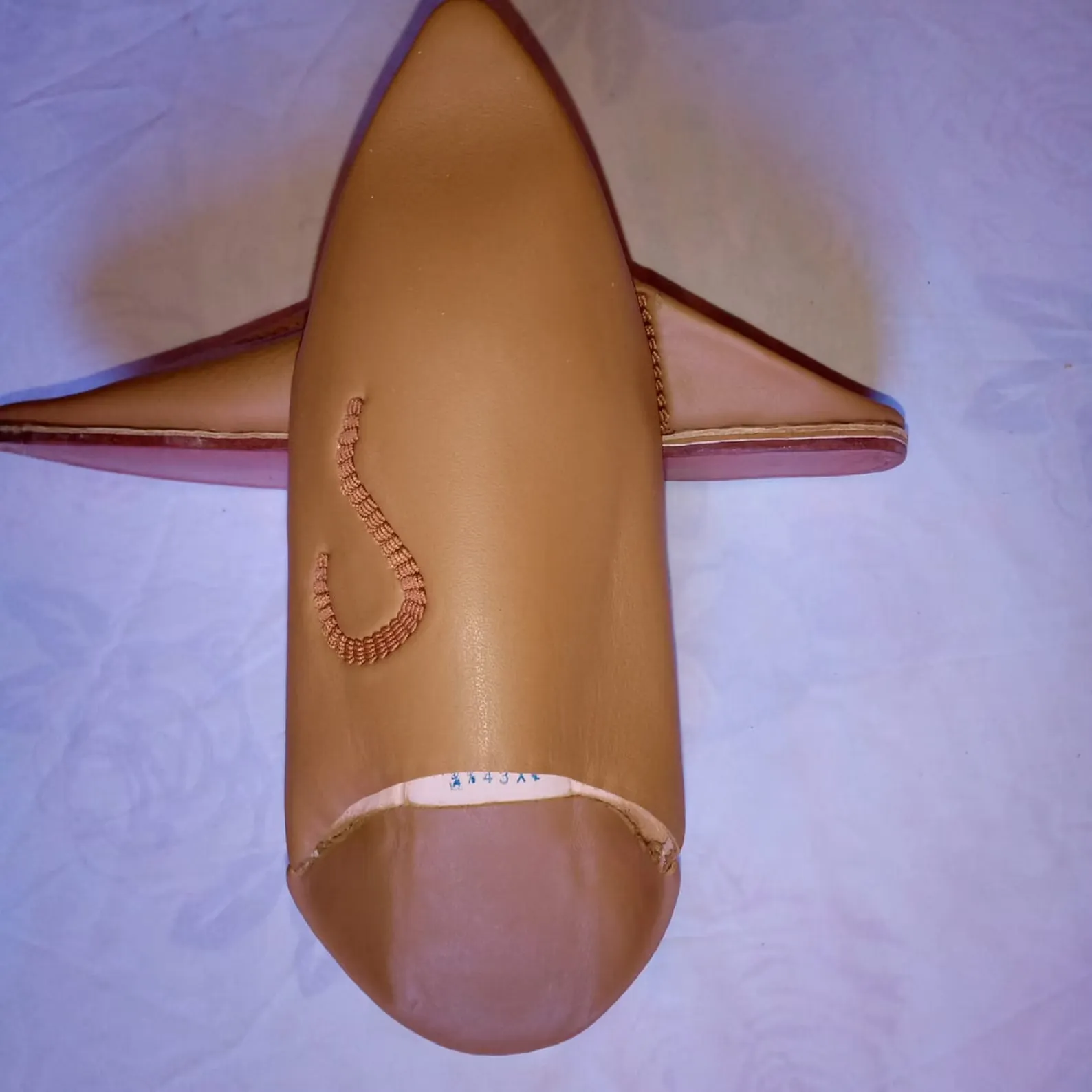 Natural Leather Babouches from Meknès — view 7