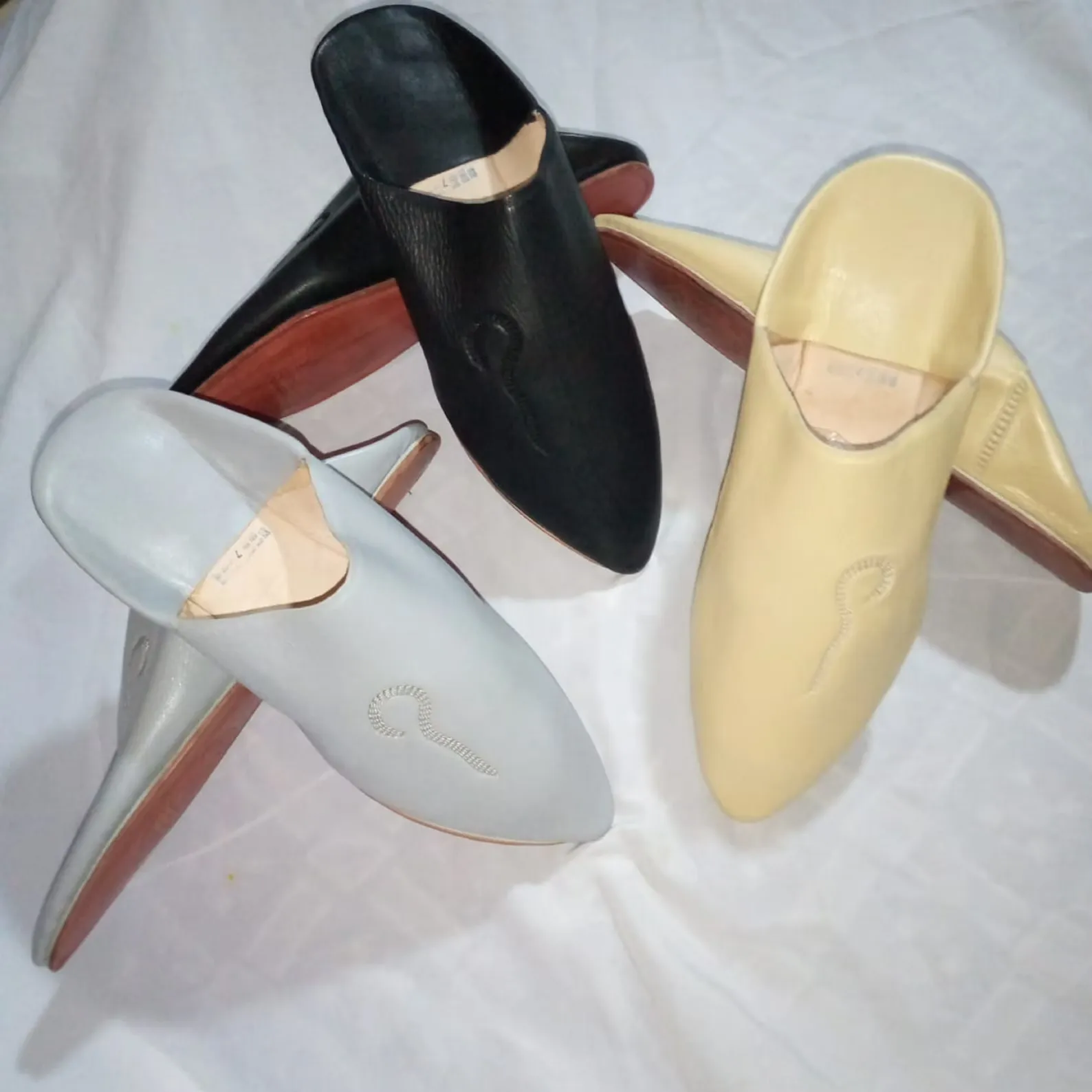 Natural Leather Babouches from Meknès — view 9