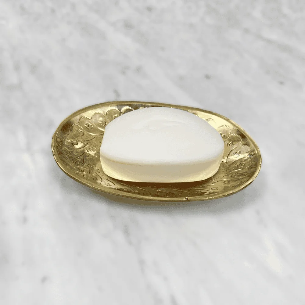 Handmade Moroccan Brass Soap Holder – Bathroom Draining Dish