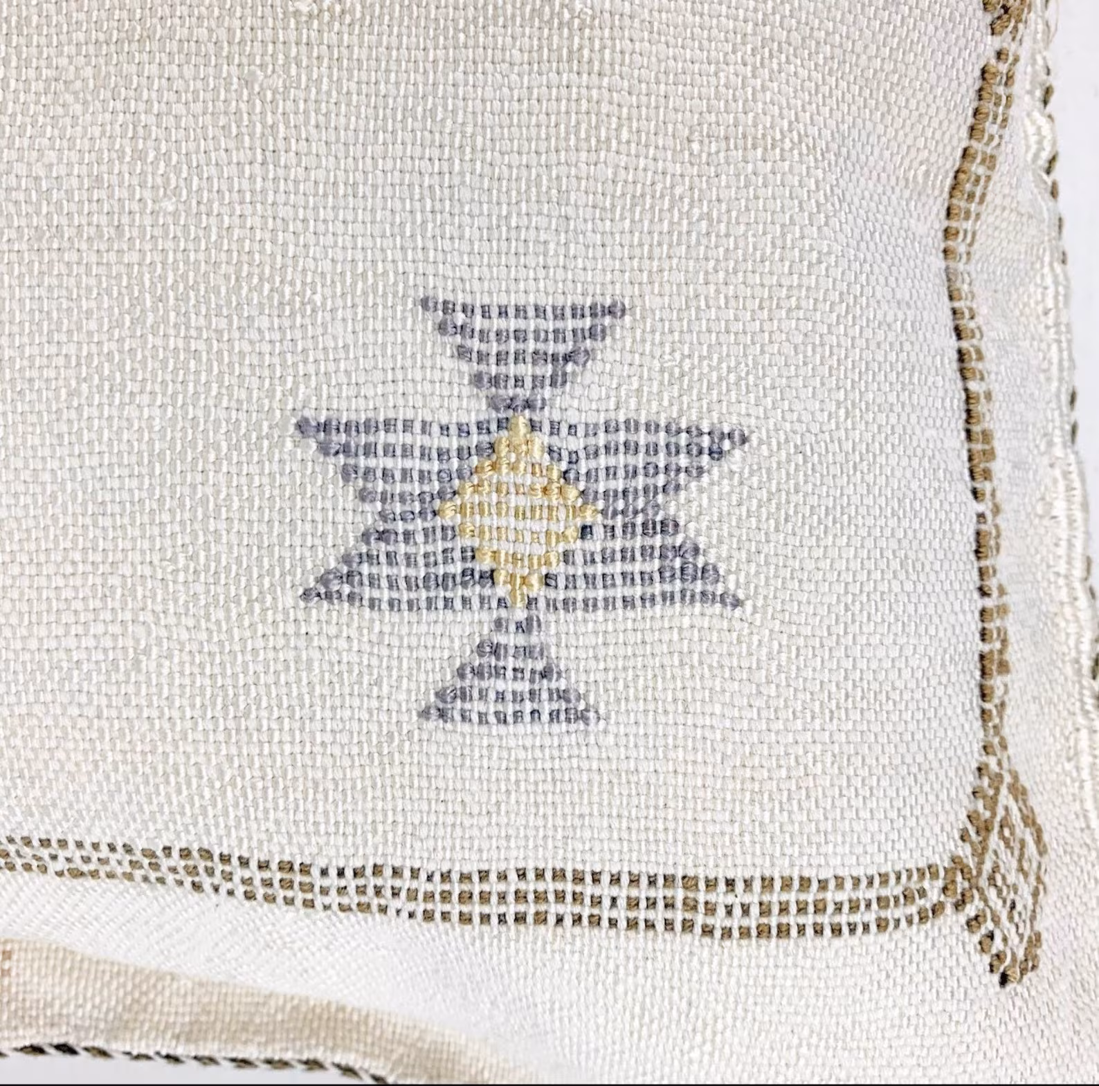 White Cactus Silk Pillow Cover from Marrakech — view 3