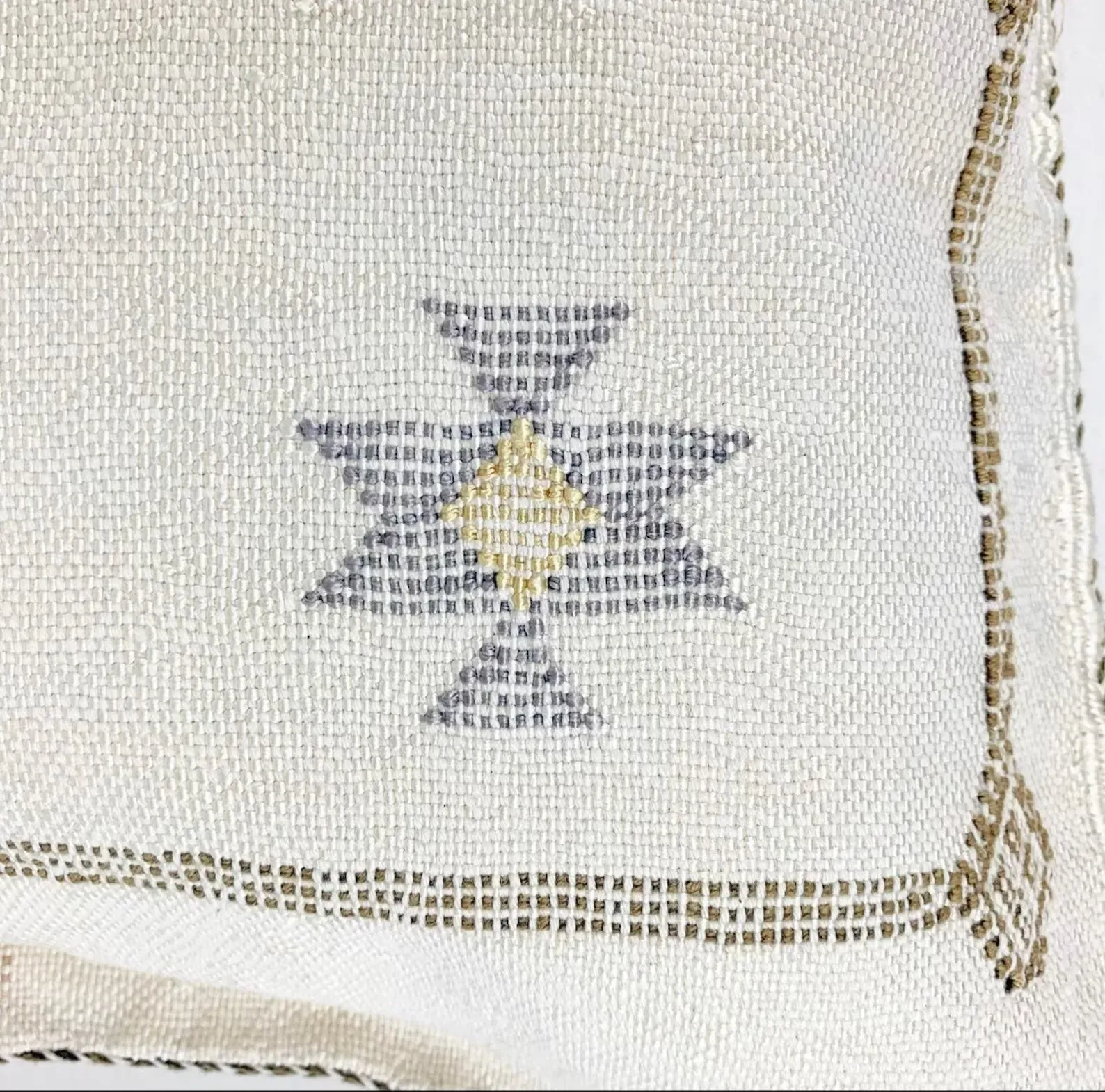 White Cactus Silk Pillow Cover from Marrakech — view 3